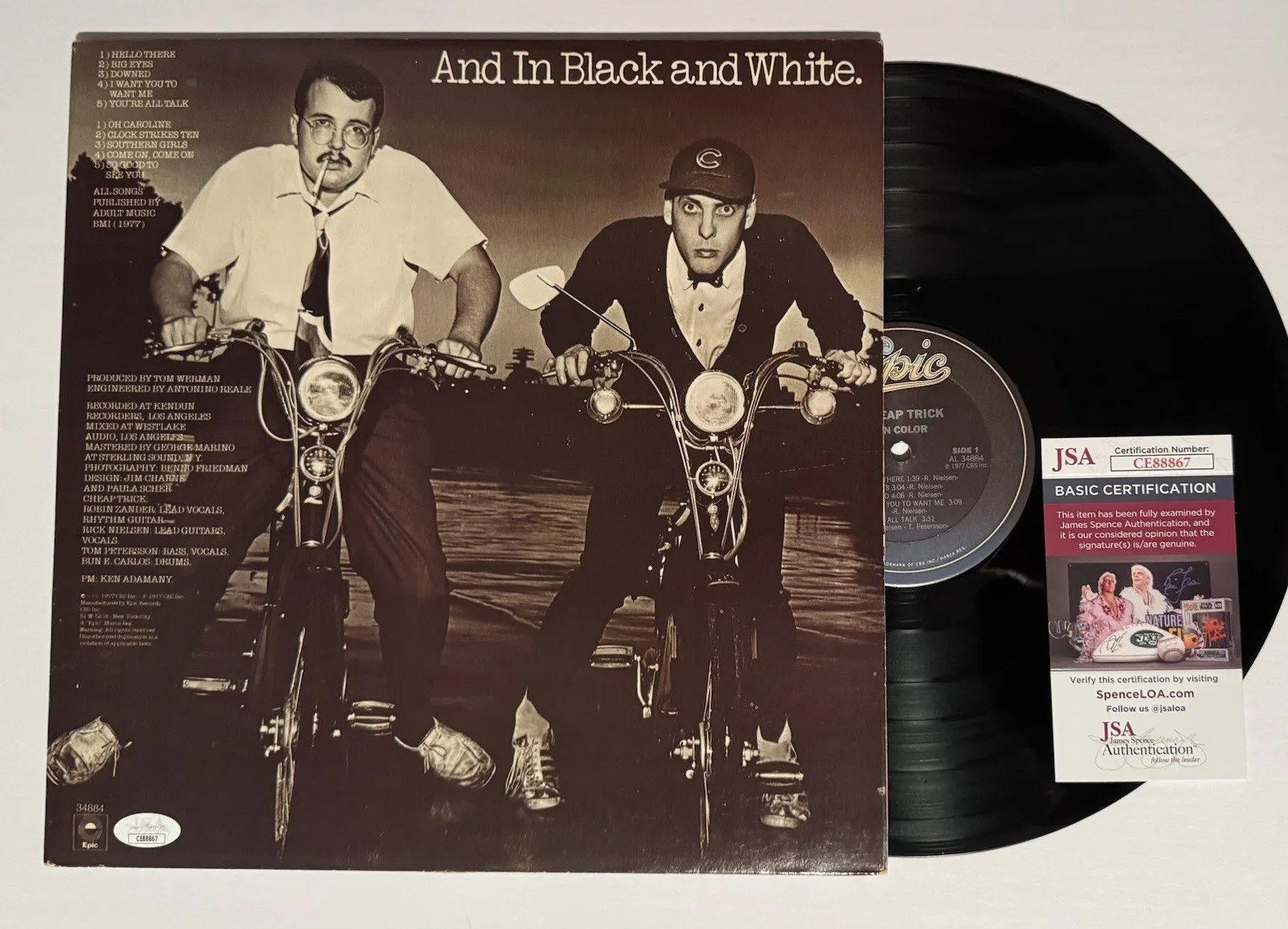 CHEAP TRICK ROBIN, RICK & TOM HAND SIGNED AUTOGRAPHED VINYL ALBUM LP +JSA COA.., изображение 4
