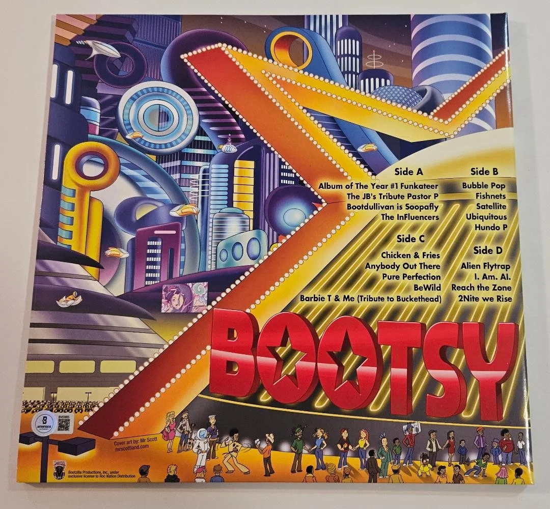 Bootsy Collins — BOOTSY COLLINS SIGNED RECORD ALBUM OF THE YEAR PARLIAMENT FUNKADELIC BECKETT BAS, изображение 2