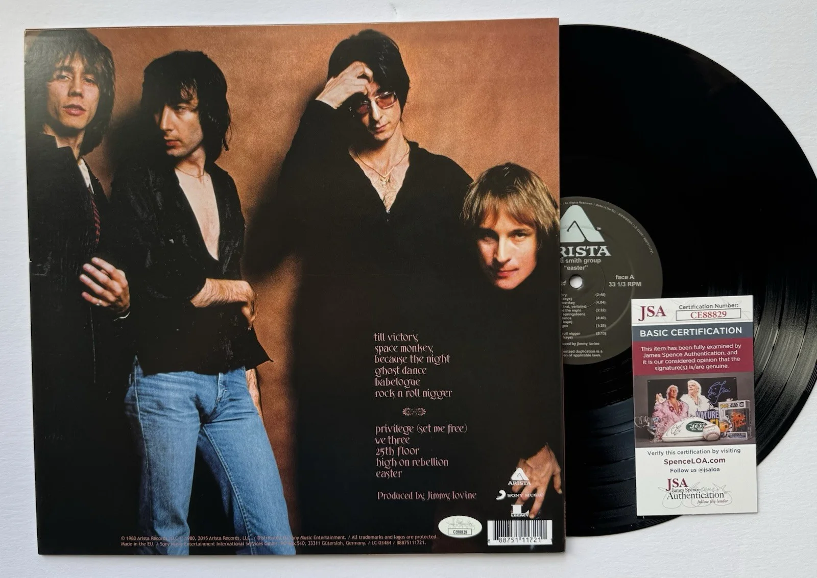 PATTI SMITH HAND SIGNED AUTOGRAPHED "EASTER" VINYL ALBUM LP +JSA COA., image 4