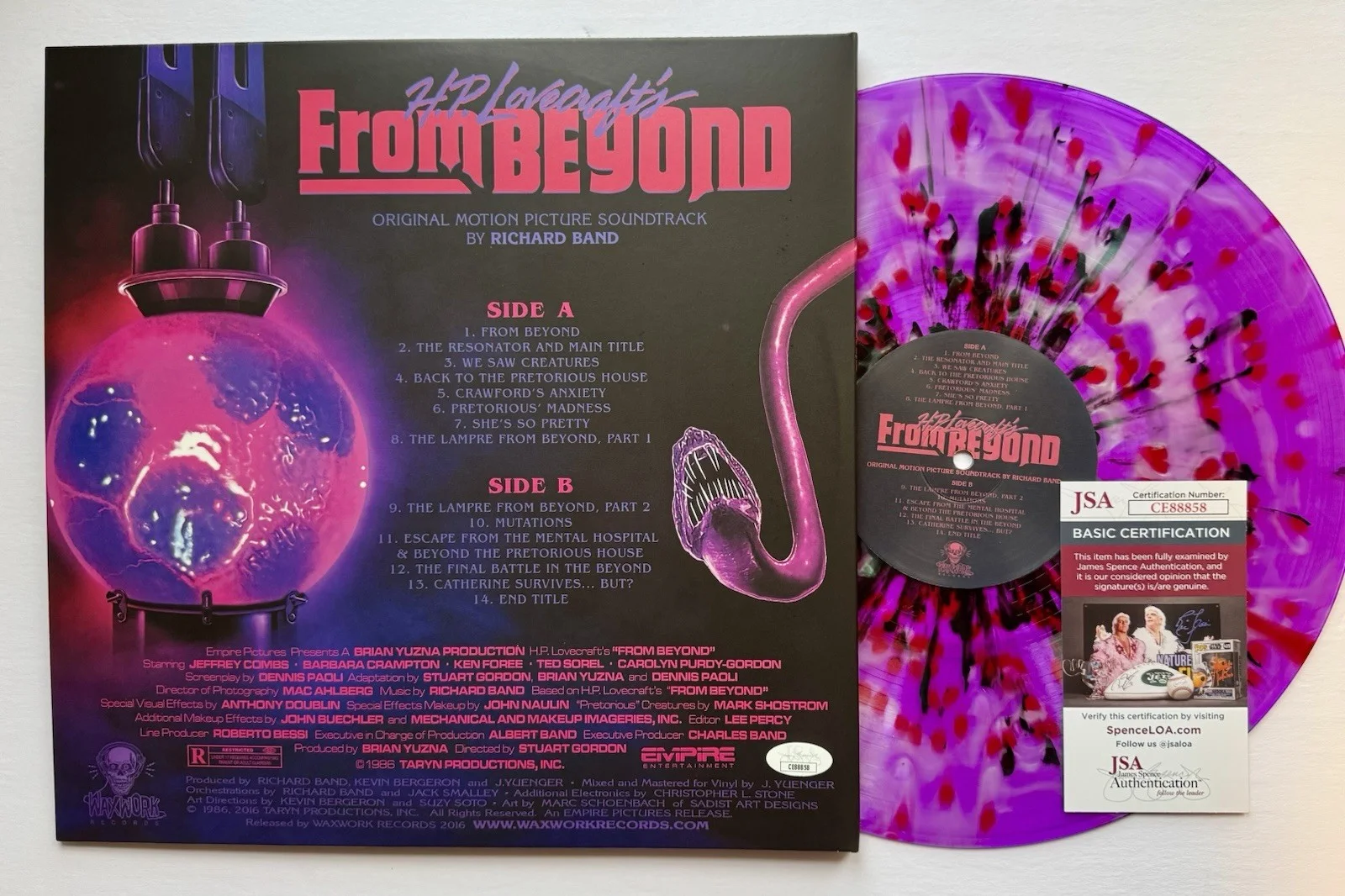 RICHARD BAND COMPOSER HAND SIGNED AUTOGRAPHED 'FROM BEYOND' VINYL ALBUM +JSA COA, image 4