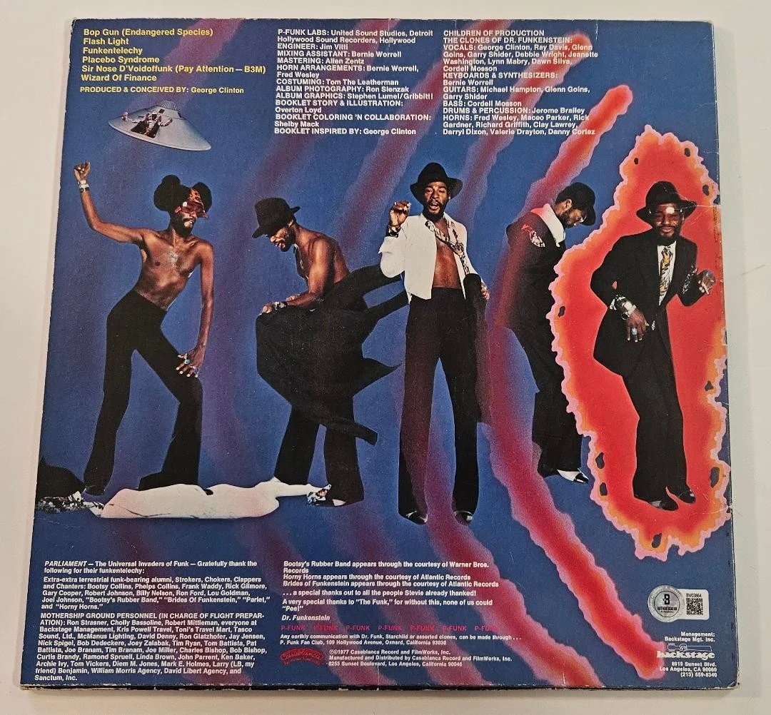 Bootsy Collins — BOOTSY COLLINS SIGNED RECORD ALBUM PARLIAMENT FUNKADELIC AUTO BECKETT BV03864, изображение 3