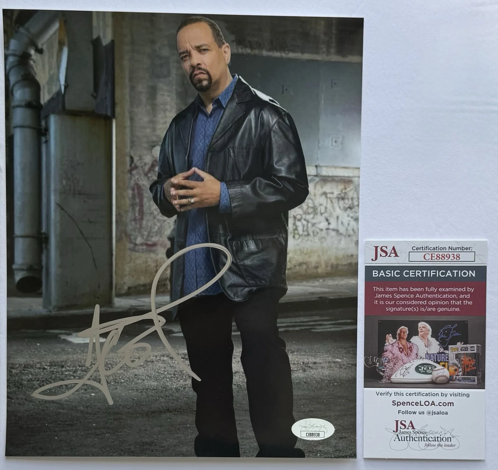 ICE-T — ICE-T HAND SIGNED AUTOGRAPH "LAW & ORDER: SVU" 8X10 PHOTO +JSA COA RAP LEGEND, изображение 3