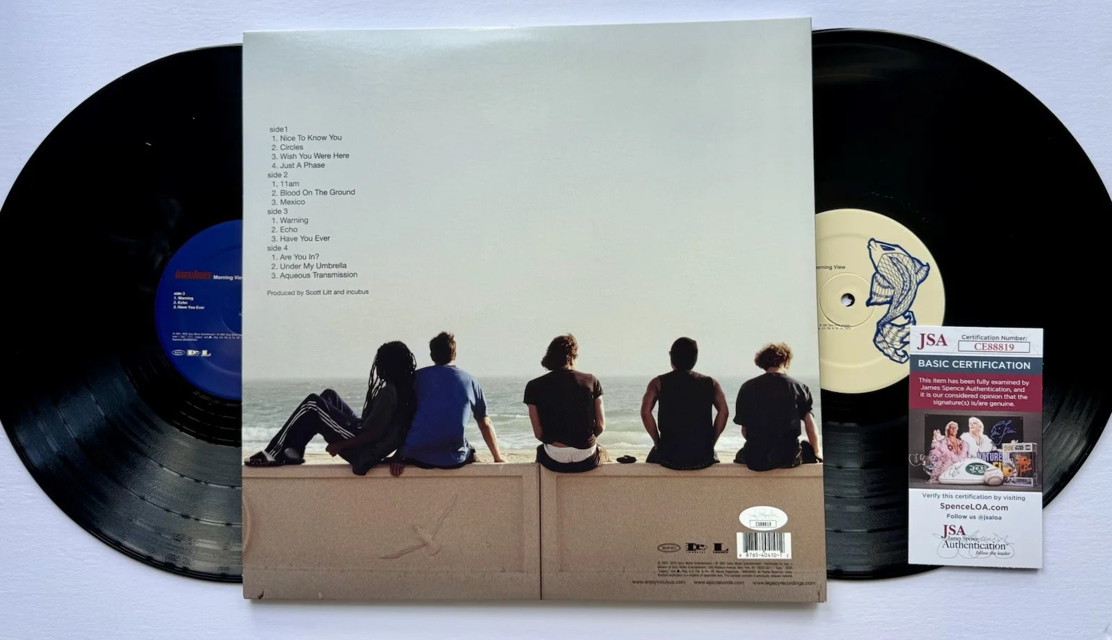 BRANDON BOYD INCUBUS HAND SIGNED AUTOGRAPHED VINYL ALBUM LP +JSA COA 4 MEMBERS, изображение 4