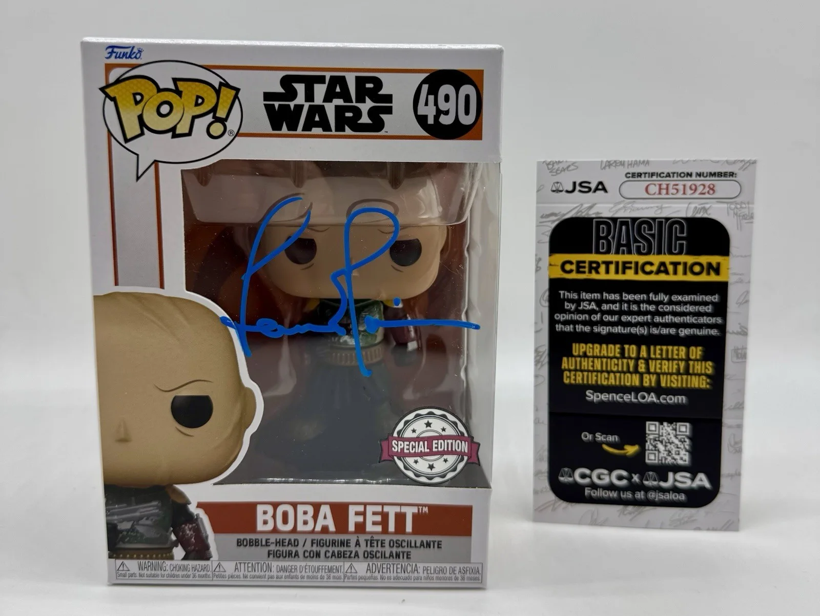 TEMUERA MORRISON — TEMUERA MORRISON SIGNED AUTOGRAPH BOBA FETT SPECIAL STAR WARS FUNKO POP +JSA COA