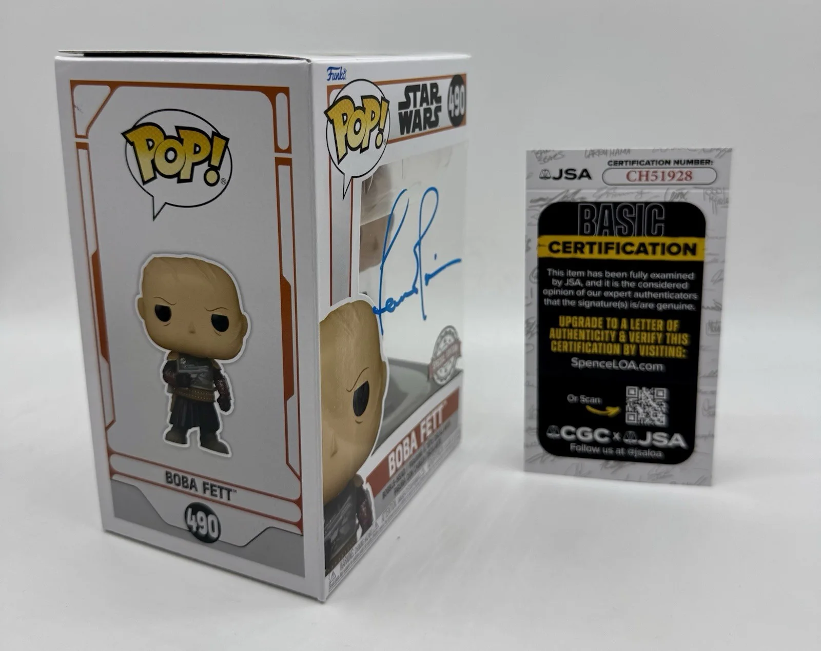 TEMUERA MORRISON — TEMUERA MORRISON SIGNED AUTOGRAPH BOBA FETT SPECIAL STAR WARS FUNKO POP +JSA COA, image 5