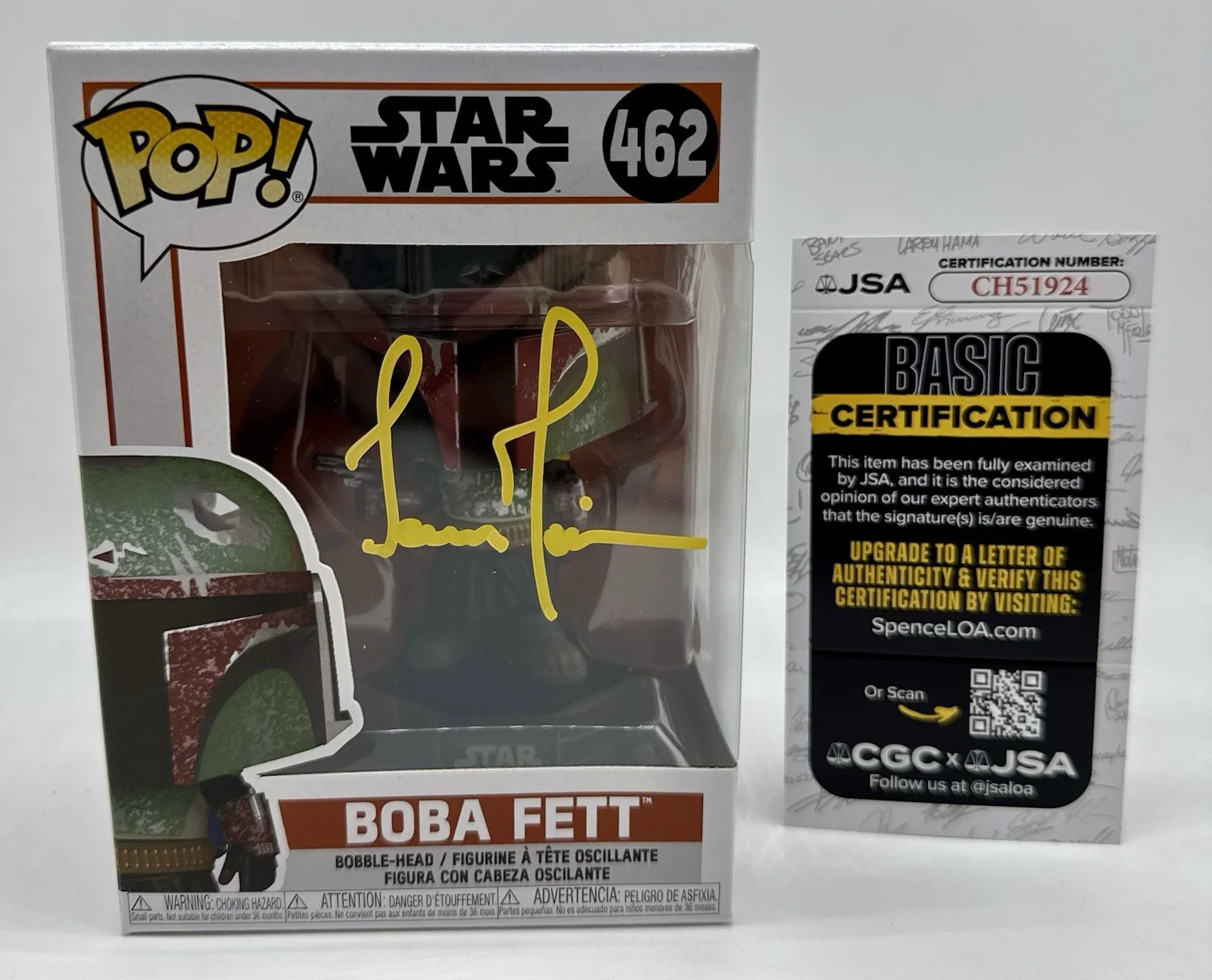 TEMUERA MORRISON — TEMUERA MORRISON SIGNED AUTOGRAPH BOBA FETT STAR WARS FUNKO POP WITH JSA COA.