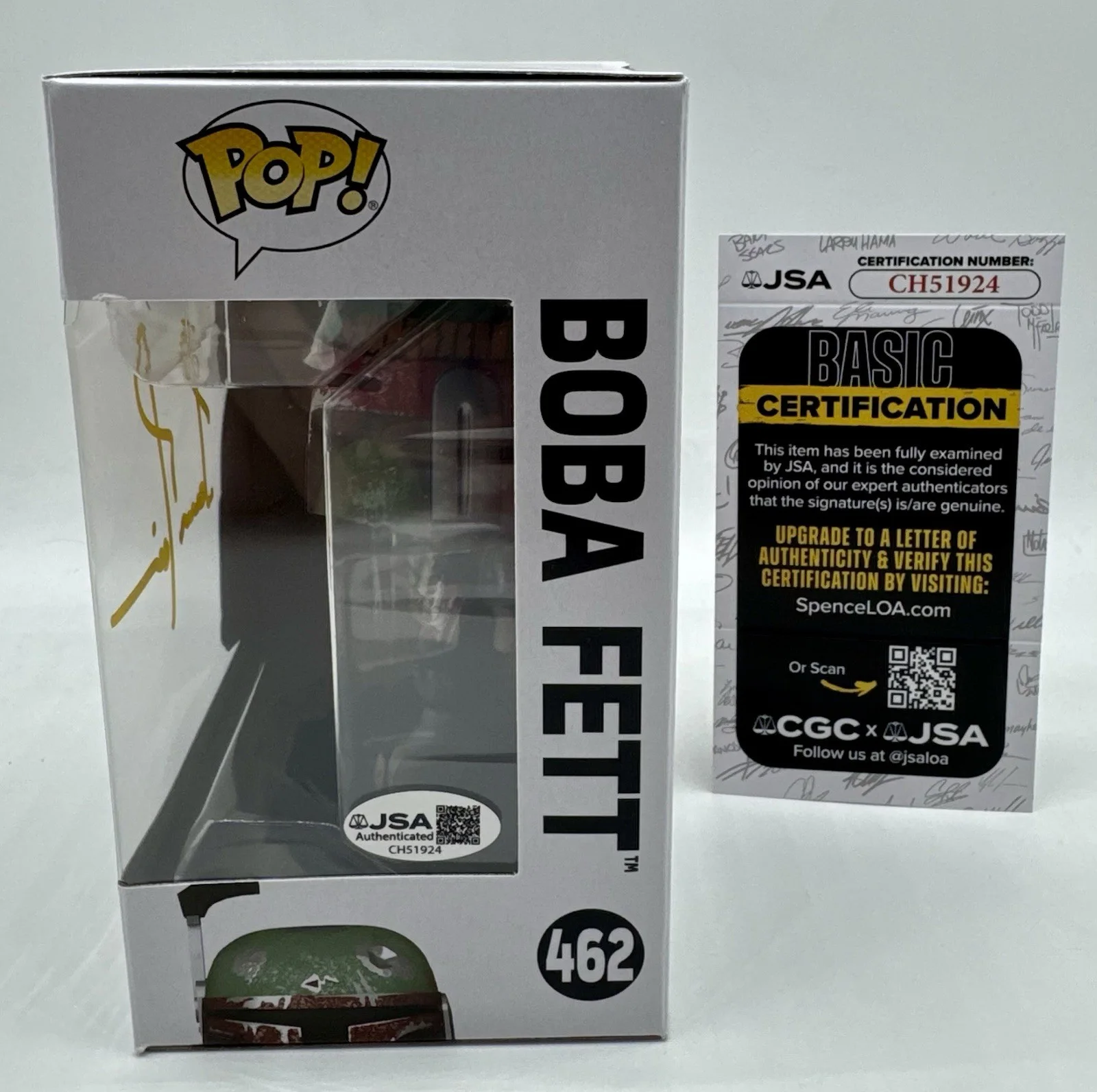 TEMUERA MORRISON — TEMUERA MORRISON SIGNED AUTOGRAPH BOBA FETT STAR WARS FUNKO POP WITH JSA COA., image 3