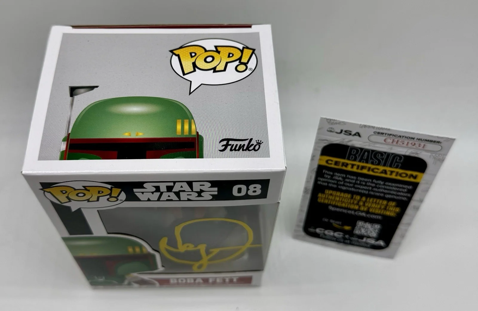 DANIEL LOGAN — DANIEL LOGAN HAND SIGNED AUTOGRAPH BOBA FETT STAR WARS FUNKO POP +JSA COA., изображение 2