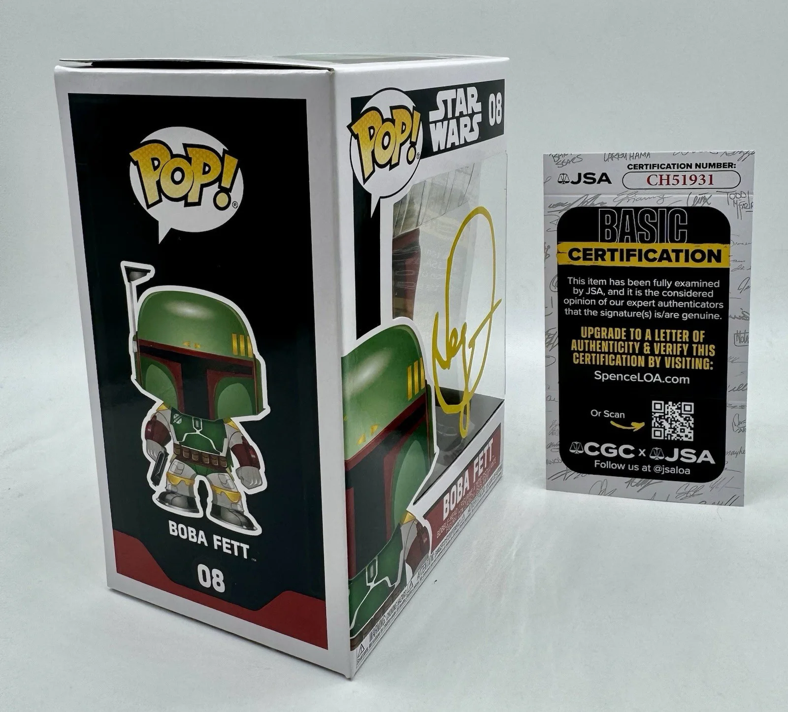 DANIEL LOGAN — DANIEL LOGAN HAND SIGNED AUTOGRAPH BOBA FETT STAR WARS FUNKO POP +JSA COA., изображение 5