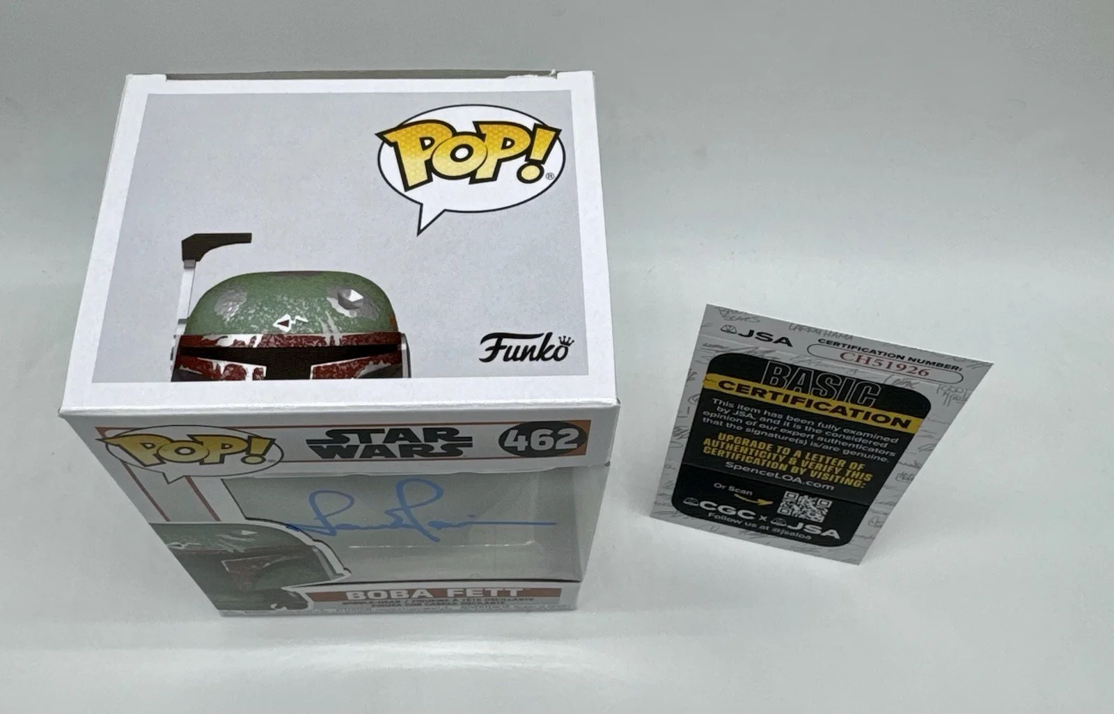 TEMUERA MORRISON — TEMUERA MORRISON SIGNED AUTOGRAPH BOBA FETT STAR WARS FUNKO POP WITH JSA COA.., изображение 2