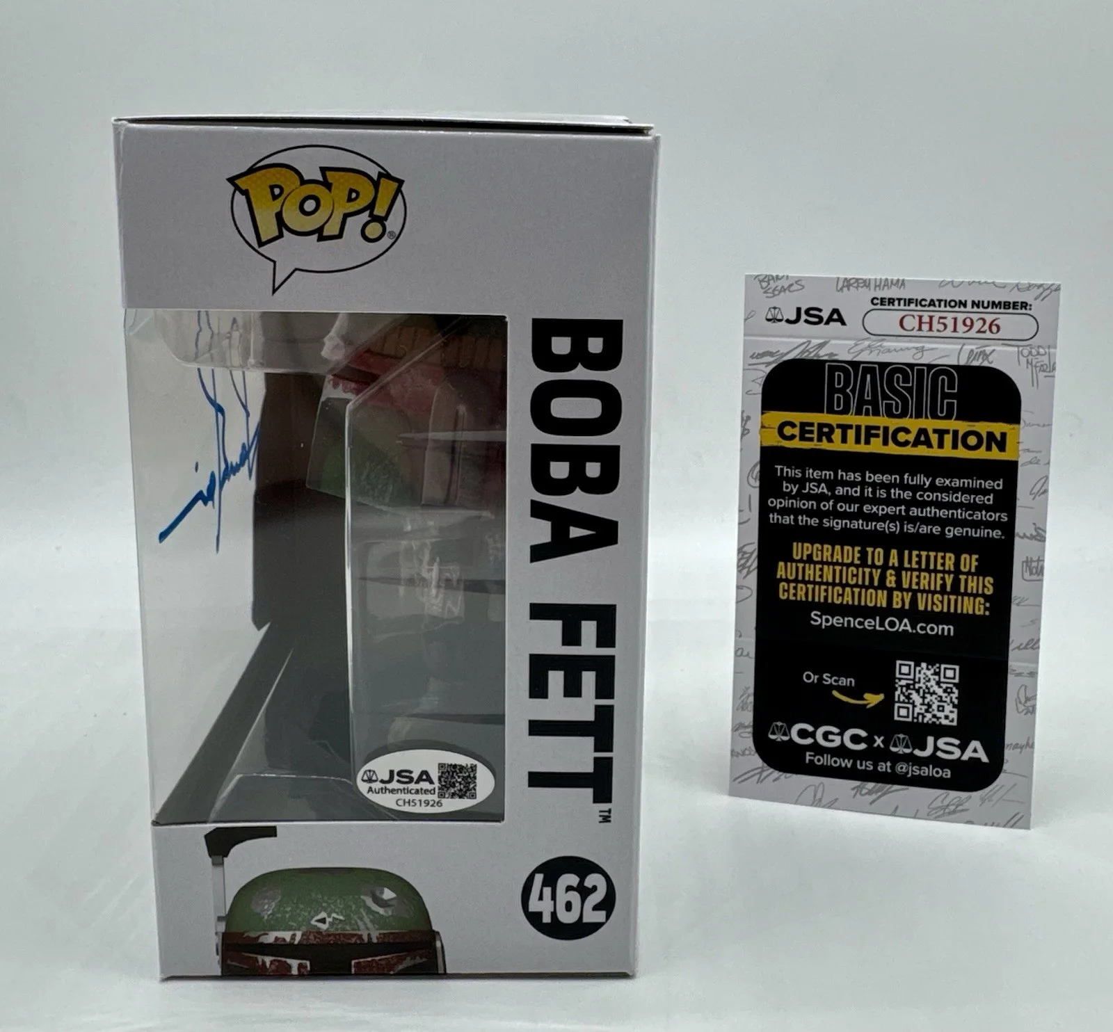 TEMUERA MORRISON — TEMUERA MORRISON SIGNED AUTOGRAPH BOBA FETT STAR WARS FUNKO POP WITH JSA COA.., изображение 3