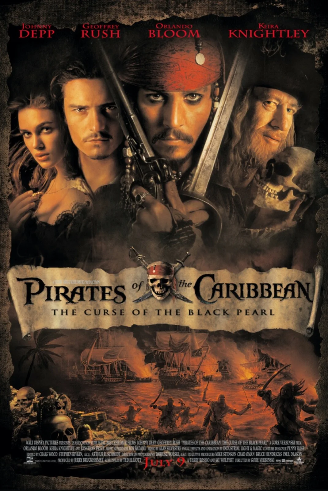 Pirates Of The Caribbean The Curse Of The Black Pearl 35mm Unmounted Film Cells, изображение 2