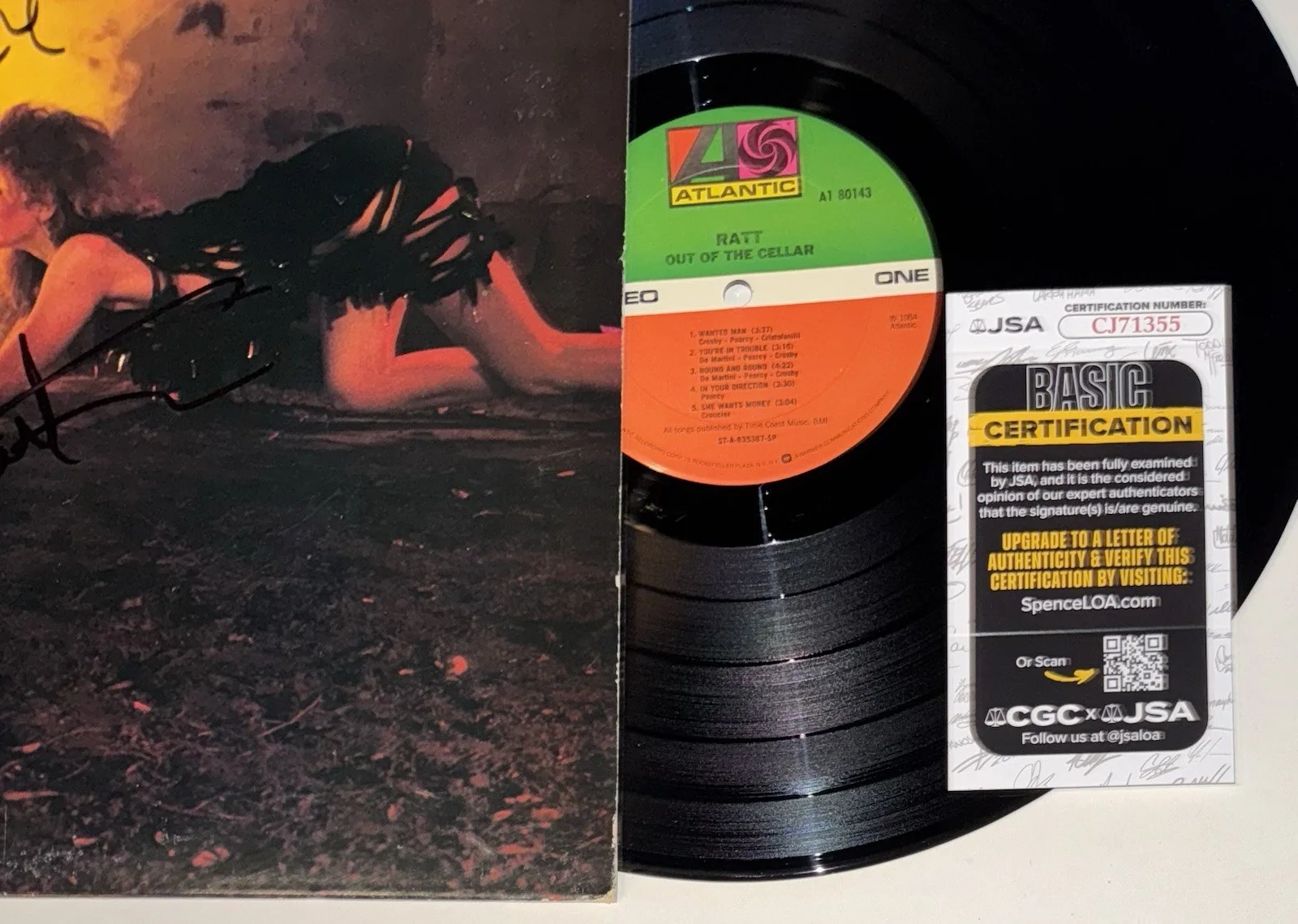 STEPHEN PEARCY & WARREN DIMARTINI RATT SIGNED AUTOGRAPH VINYL ALBUM +JSA COA., image 2