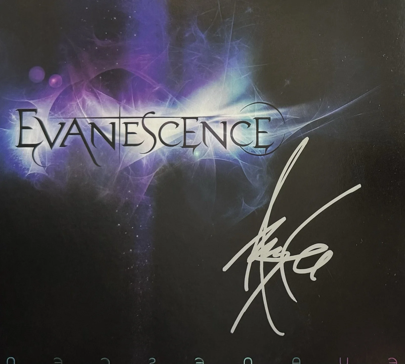 AMY LEE HAND SIGNED EVANESCENCE VINYL AUTOGRAPHED WITH JSA COA, image 4
