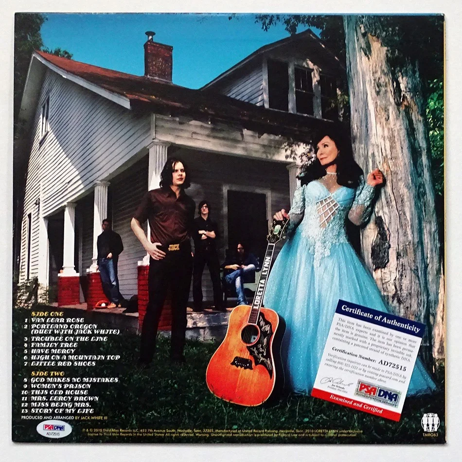 LORETTA LYNN Signed VAN LEAR ROSE Autograph Album PSA/DNA COA Jack White Stripes, image 4