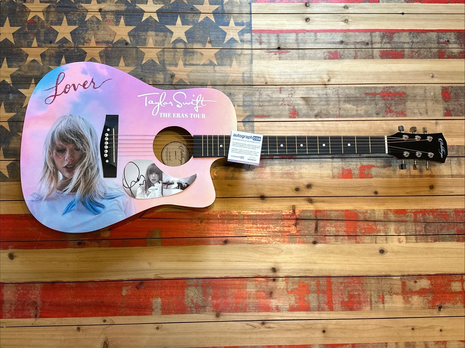 🚨Rare TAYLOR SWIFT Signed CUSTOM FULL SIZE Acoustic Guitar Country ACOA 🚨🚨🎸, изображение 2