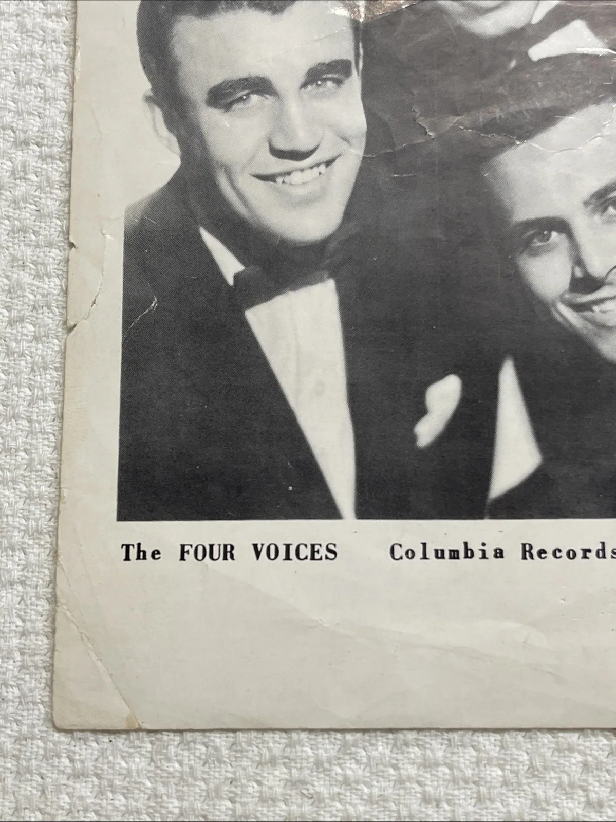 50’s “The Four Voices” Signed Autographed Photo Columbia Records Hit Lovely One￼, изображение 5