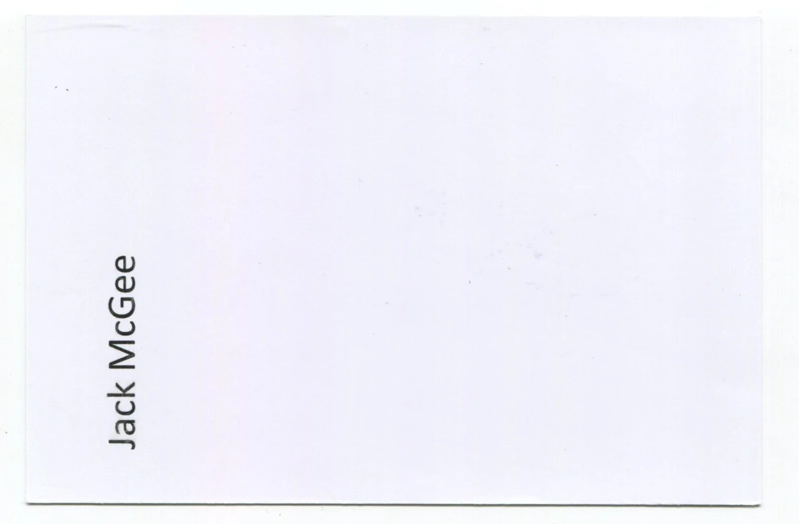 Joel McGee — Jack McGee Signed Photo Card Autographed Voice Actor Rescue Me, изображение 2