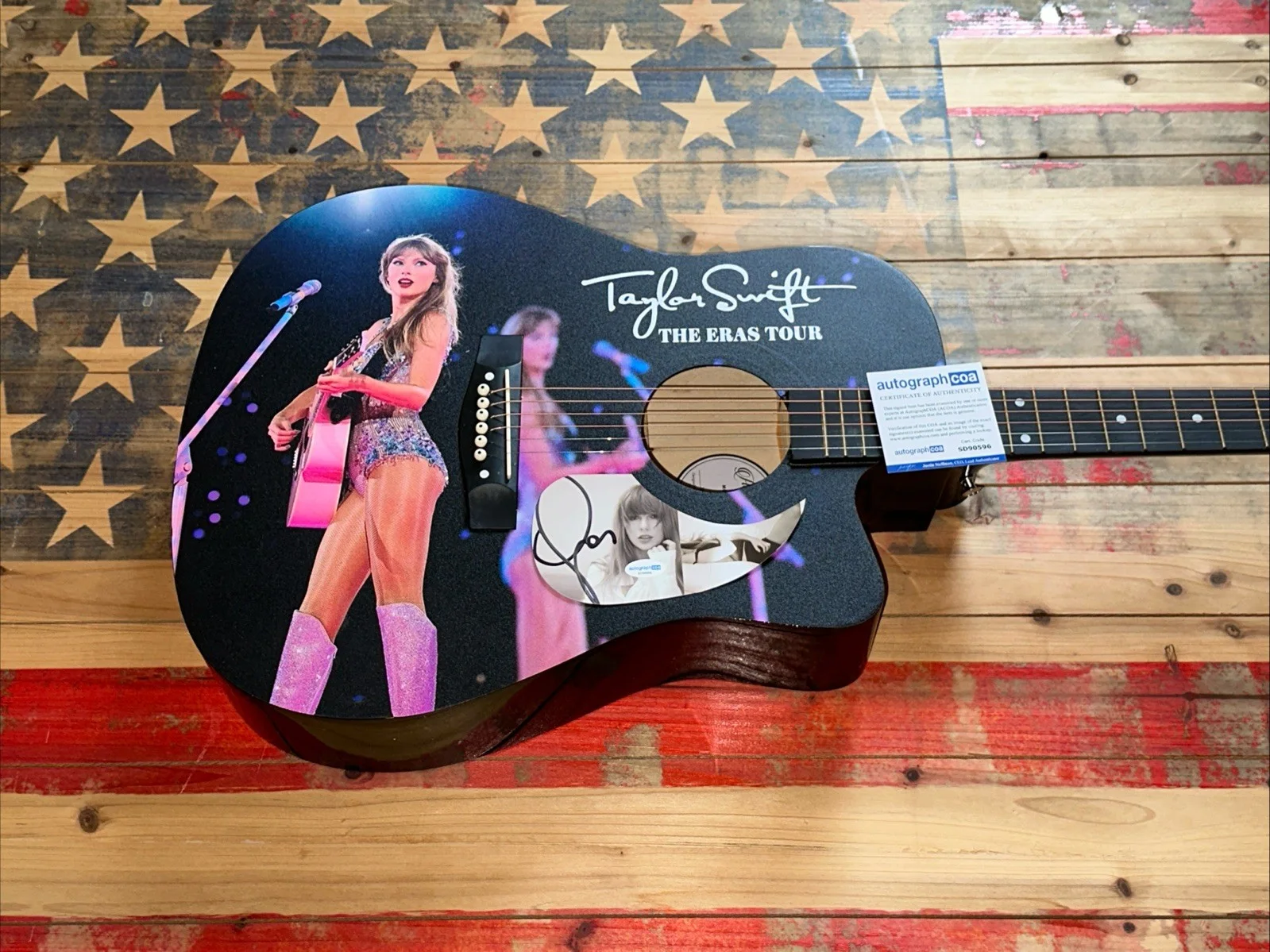 🚨Rare TAYLOR SWIFT Signed CUSTOM FULL SIZE Acoustic Guitar Country ACOA 🚨🚨🎸, изображение 2
