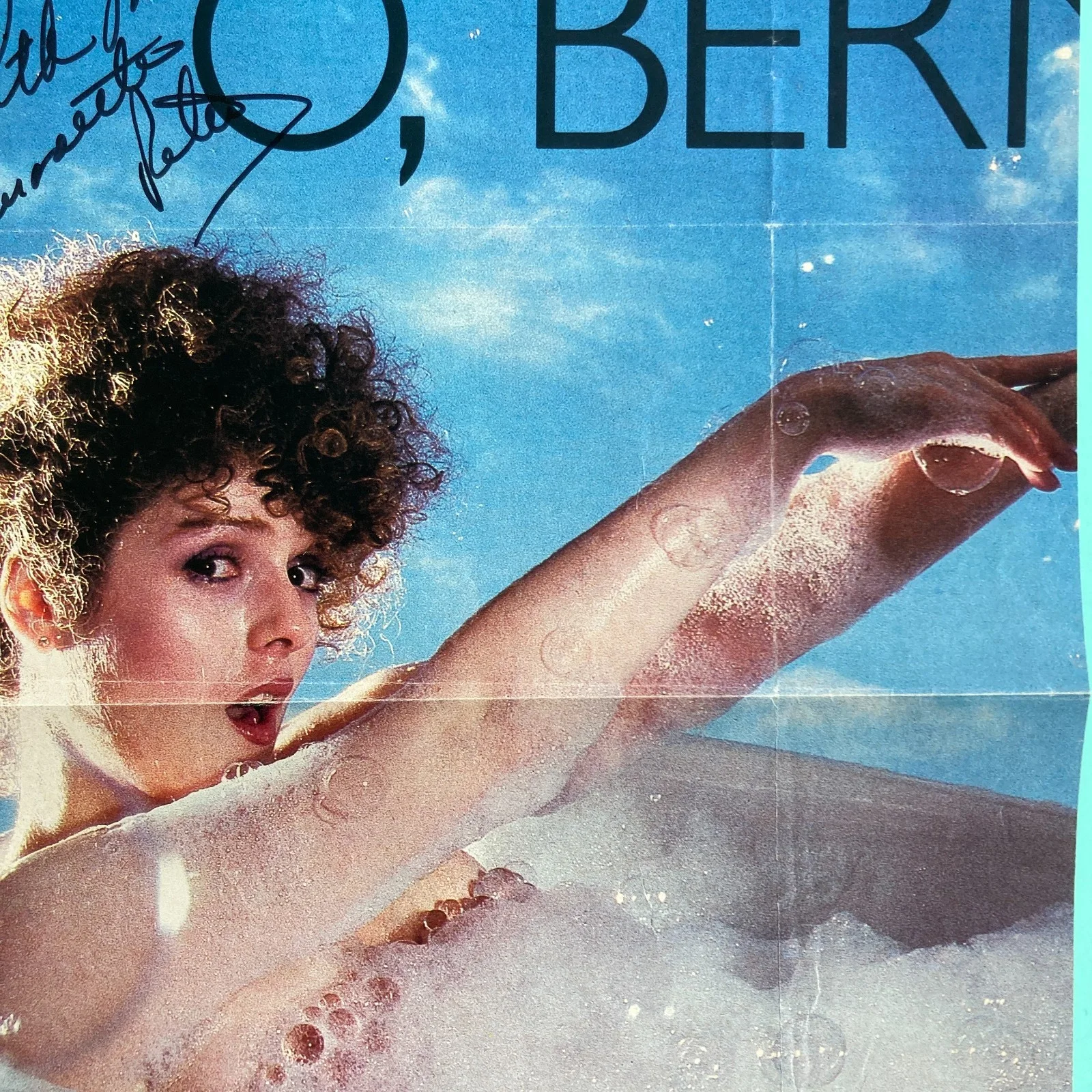 Bernadette Peters — Bernadette Peters Signed / Inscribed Large magazine page cut Out / Folded lines, image 4