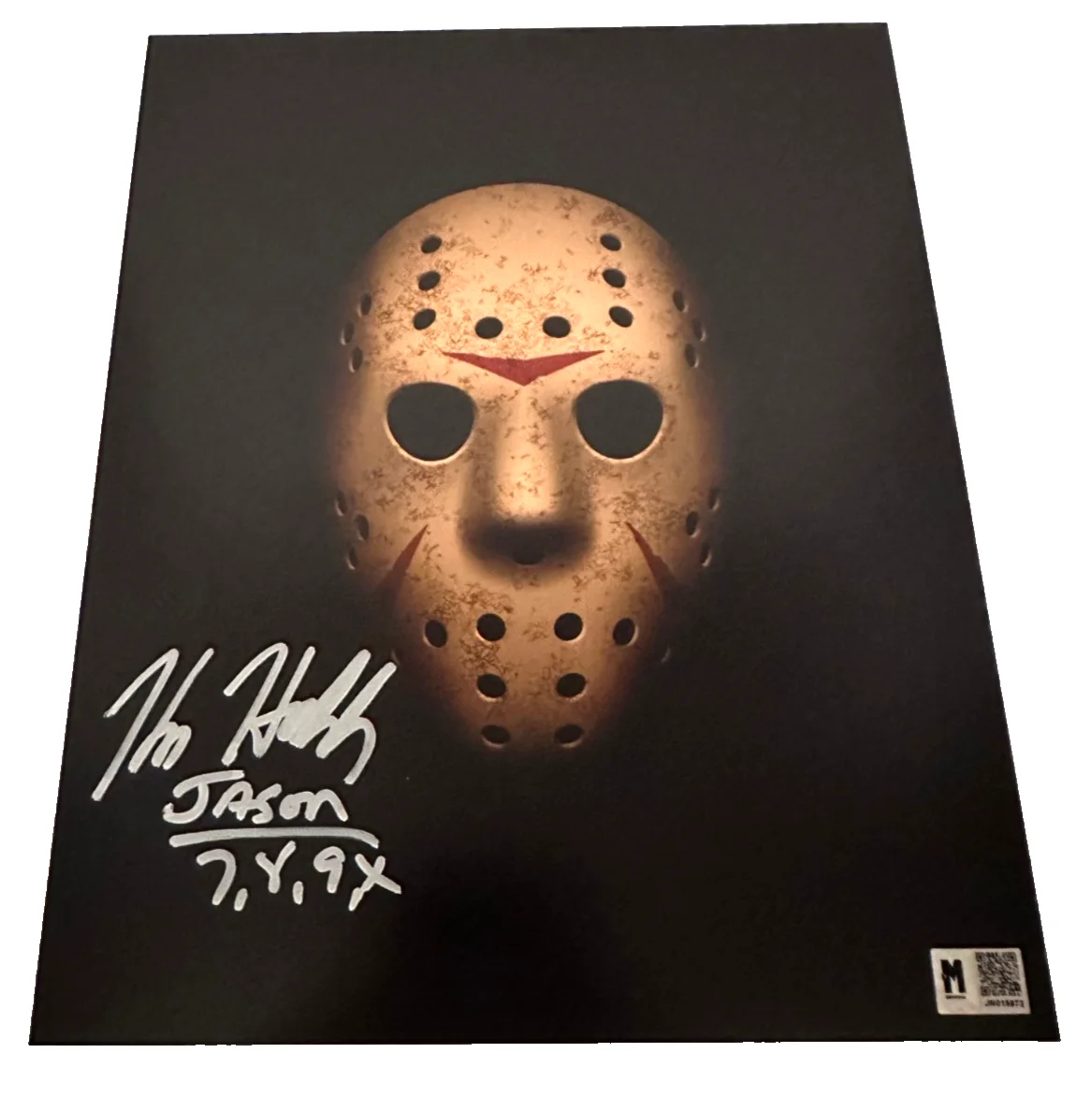 Kane Hodder — KANE HODDER SIGNED JASON VOORHEES FRIDAY THE 13TH 8X10" PHOTO MAS COA #JN015972