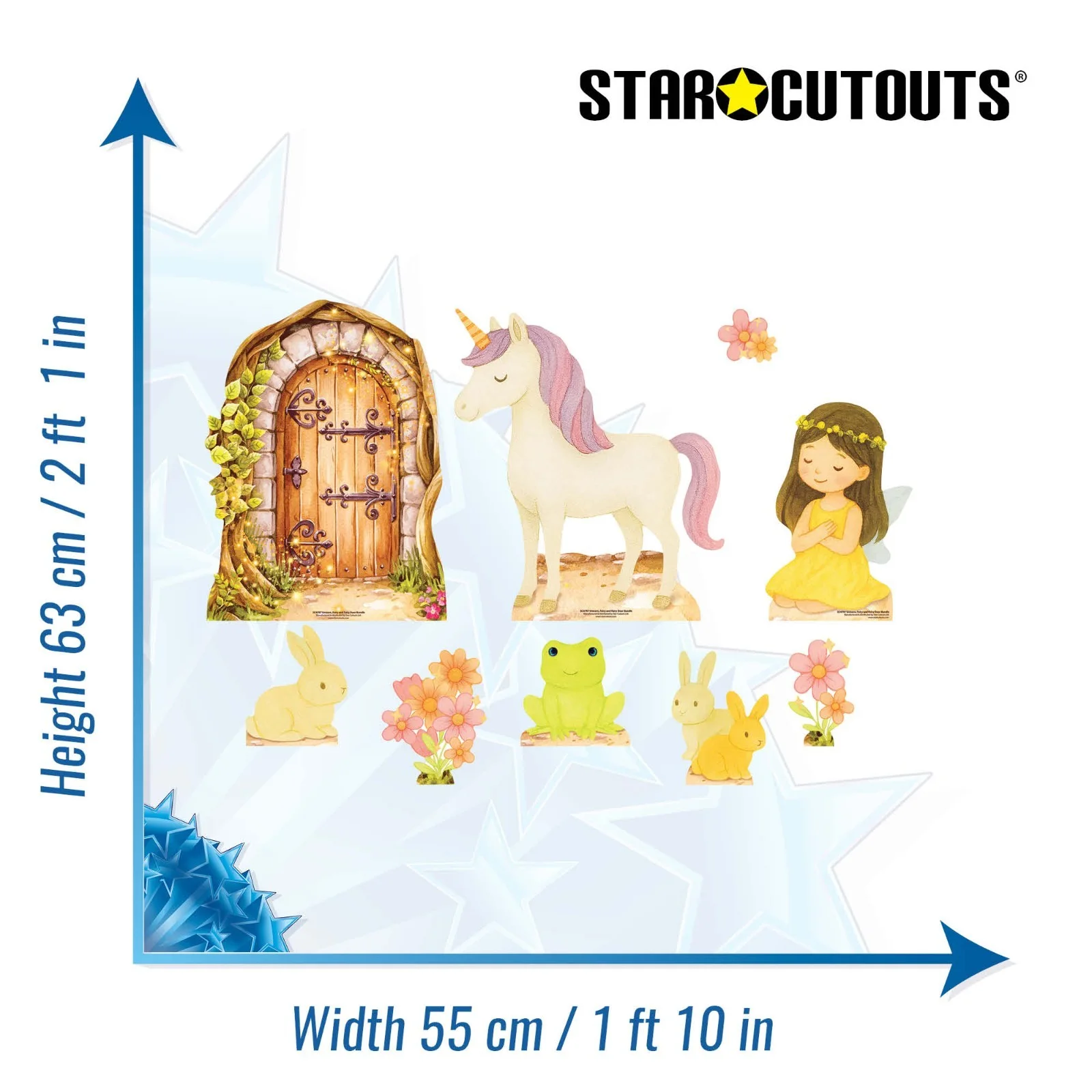 Fairy and Fairy Door Cardboard Cutouts Multi Pack Bundle of Standees and Minis, изображение 4