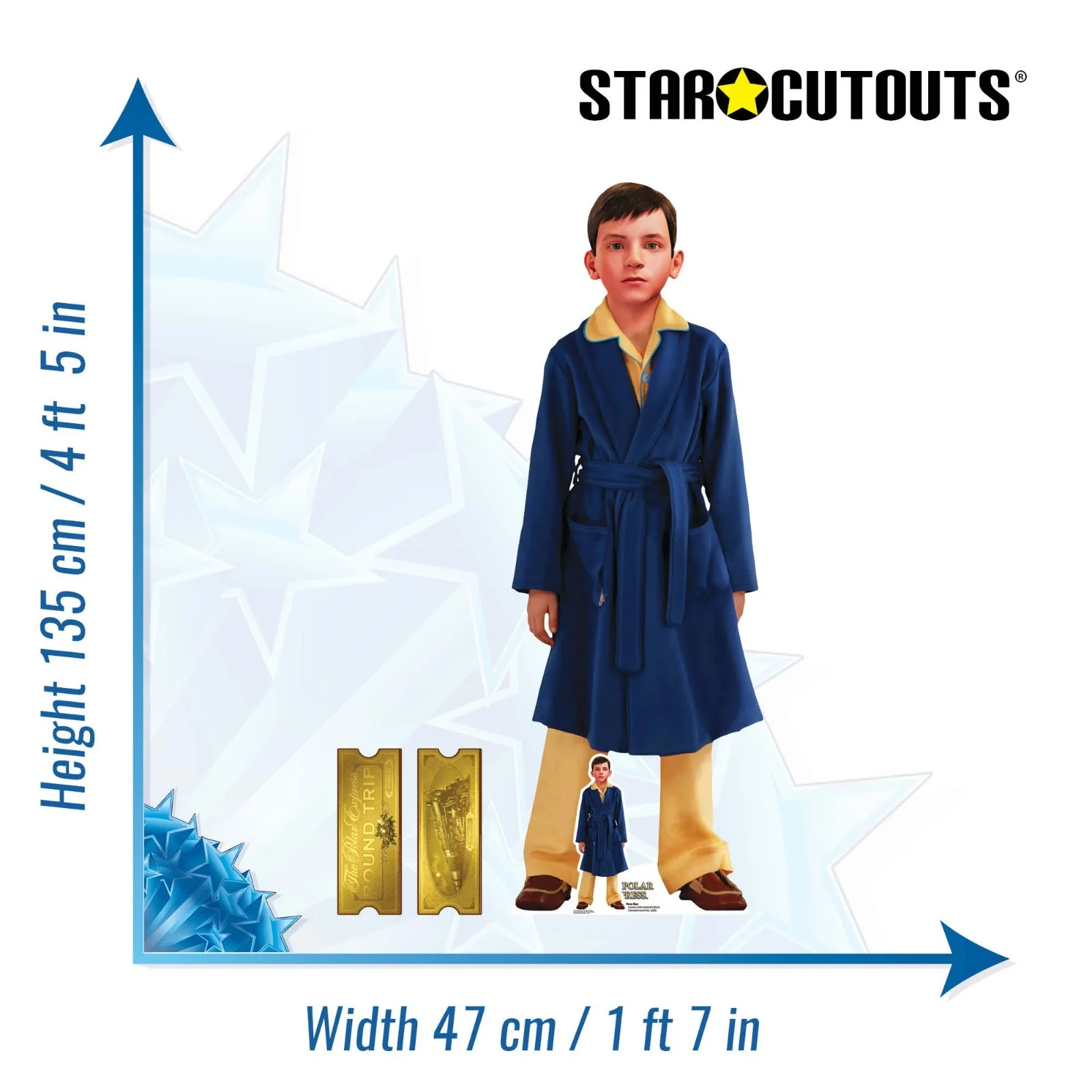 Hero Boy from The Polar Express Cardboard Cutout Christmas Standup Free Minis, изображение 2