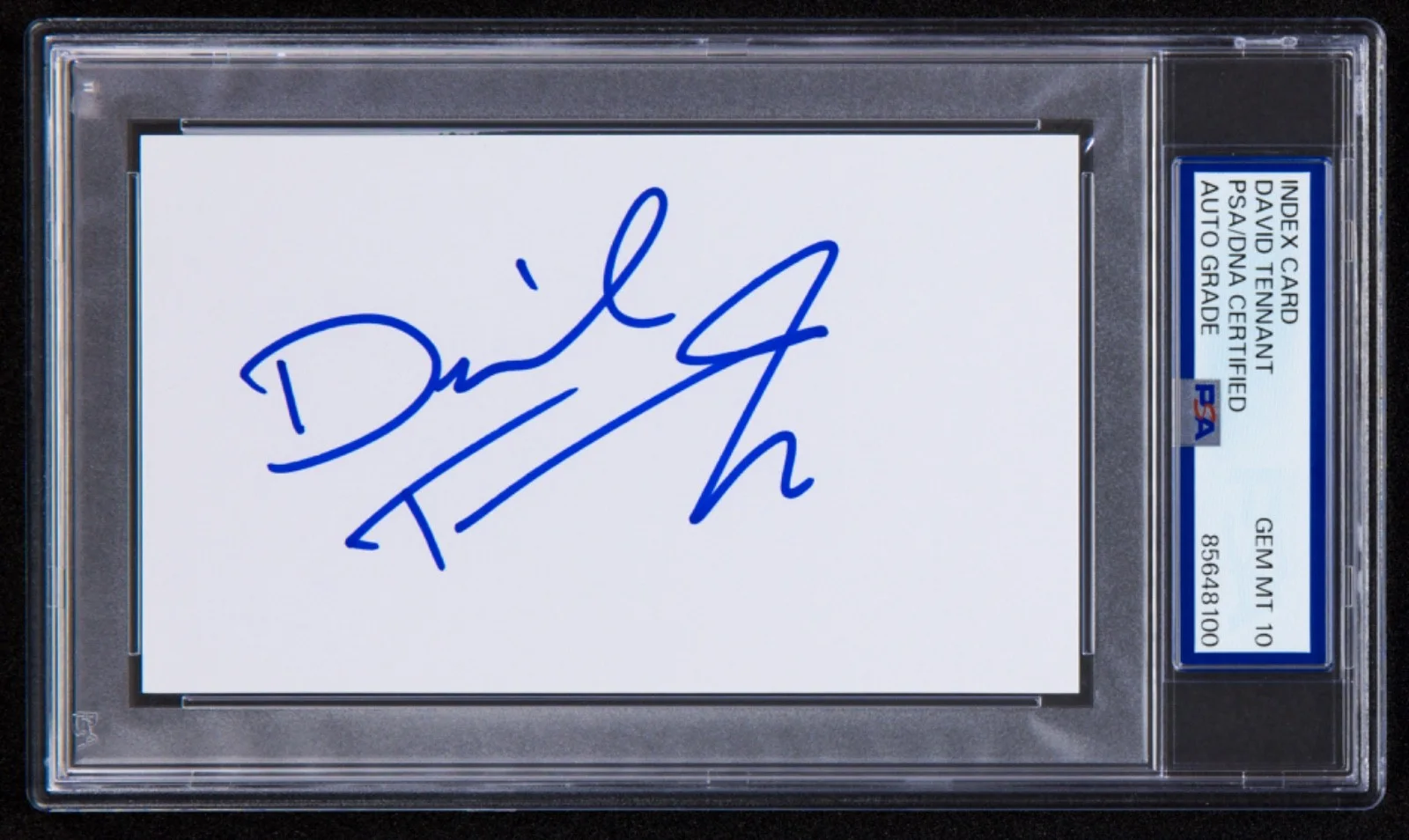 David Tennant — David Tennant Signed Index Card (PSA GEM MT 10 & JSA) Doctor Who Harry Potter