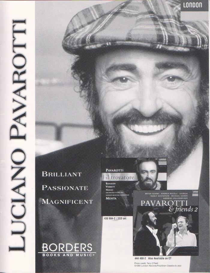 Luciano Pavarotti - Cleveland Opera’s 20th Anniversary Season - Program - MINT, изображение 5