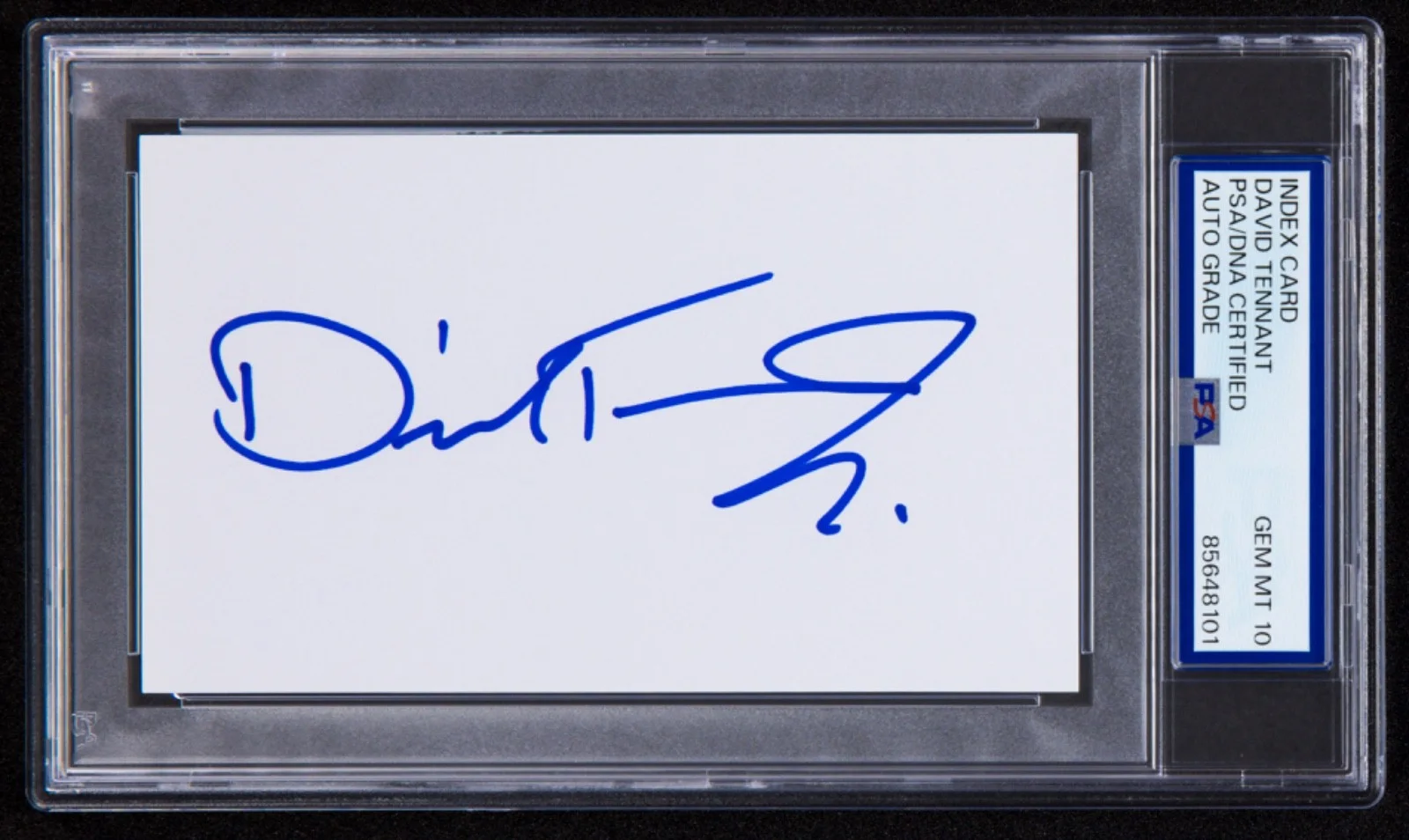 David Tennant — David Tennant Signed Index Card (PSA GEM MT 10 & JSA) Doctor Who Harry Potter