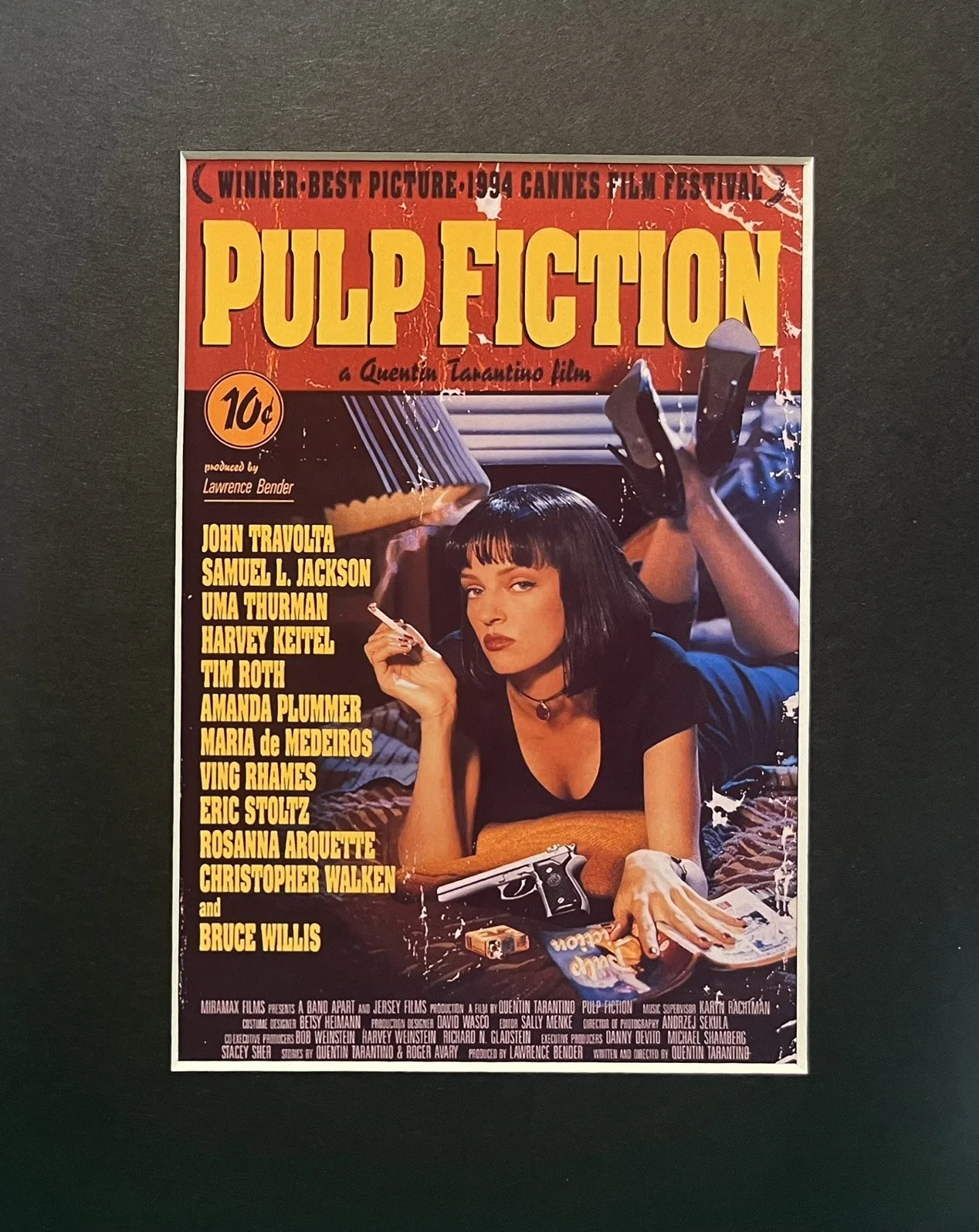 PULP FICTION . . John Travolta. 35mm Film Cell MOUNTED DISPLAY, image 2