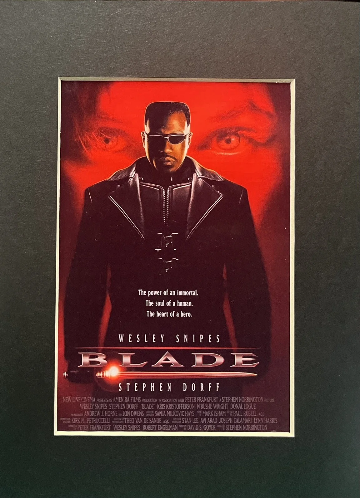 BLADE. . . Wesley Snipes. 35mm Film Cell MOUNTED DISPLAY, image 2