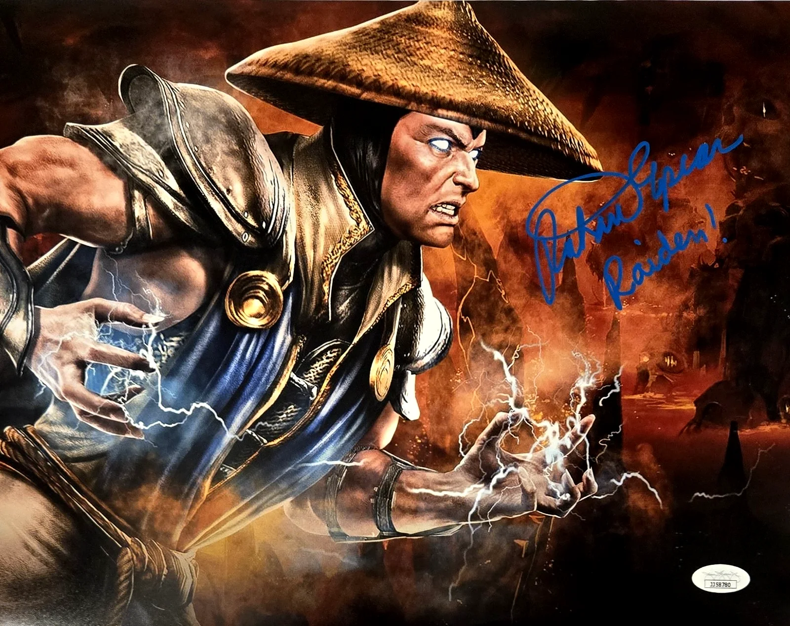 Richard Epcar — Richard Epcar Signed Photo Raiden Mortal Kombat Autograph Gaming 11x14 JSA COA 0