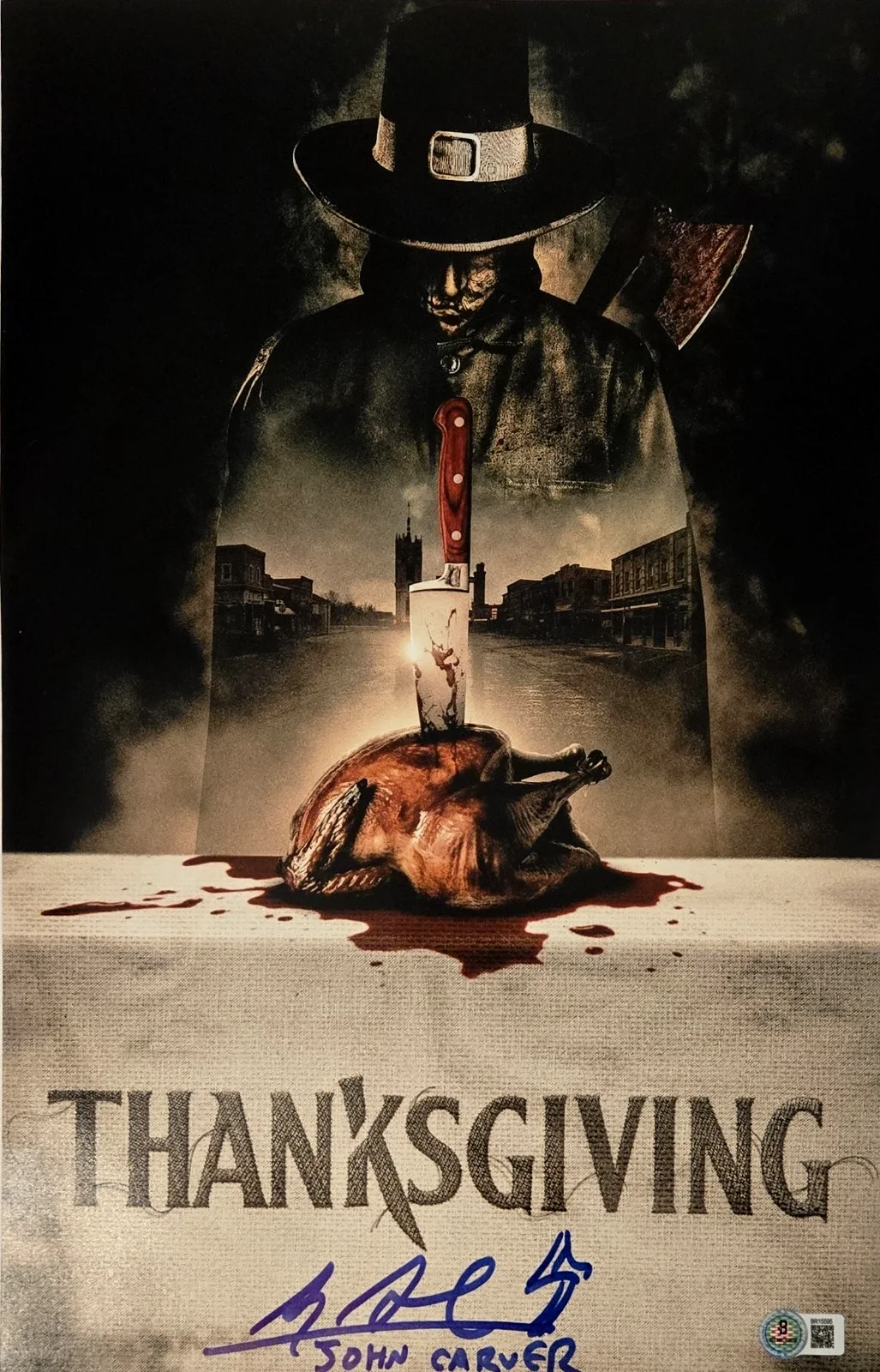 Alex Armbruster — Thanksgiving Signed Photo John Carver Alex Armbruster Autograph 11x17 Beckett 95