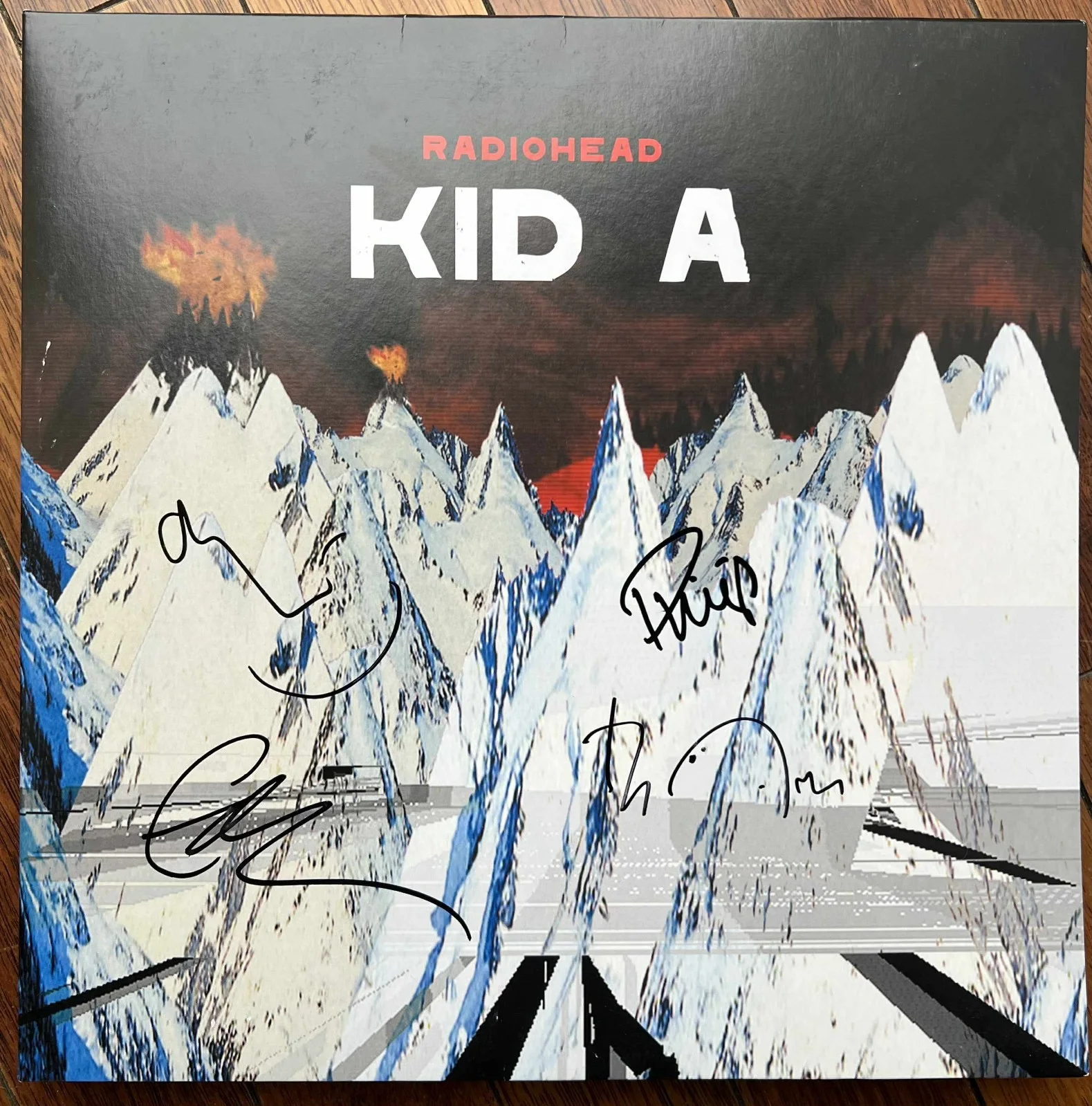 Radiohead Thom Yorke Kid A Autographed Signed Album Vinyl Record LP with COA, image 4