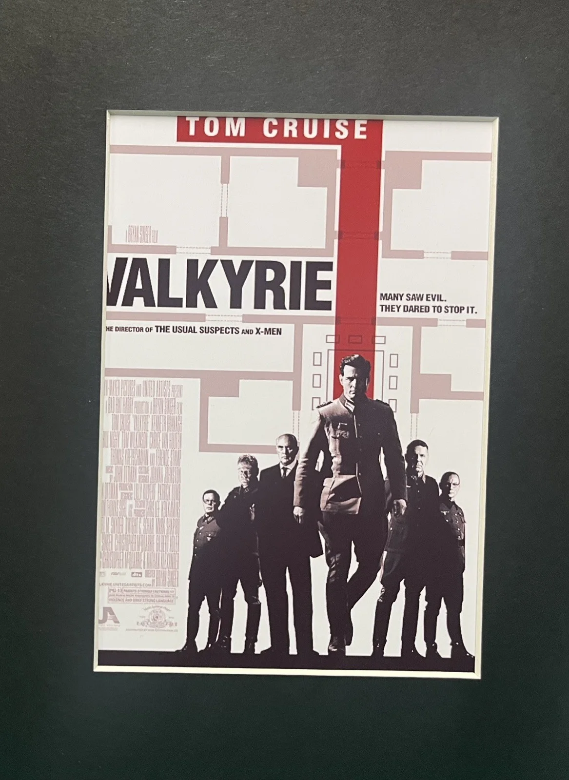 VALKYRIE. Tom Cruise . 35mm Film Cell MOUNTED DISPLAY, image 2