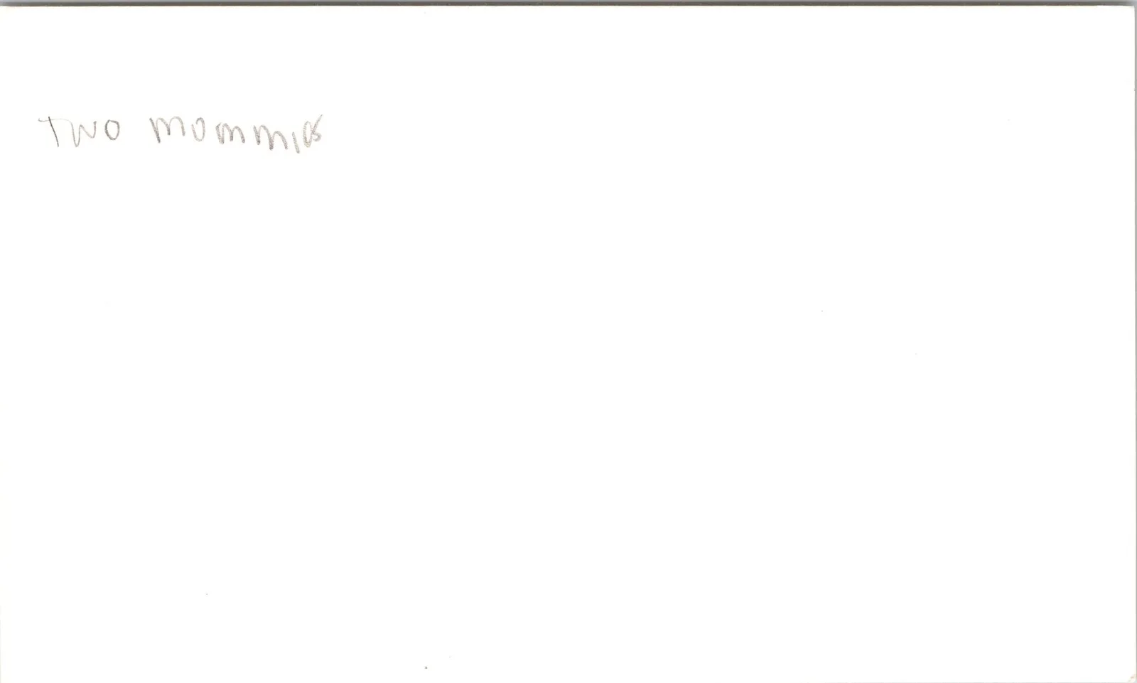 Caryl Kristensen — Caryl Kristensen Signed 3x5 Index Card Autographed The Mommies, image 2