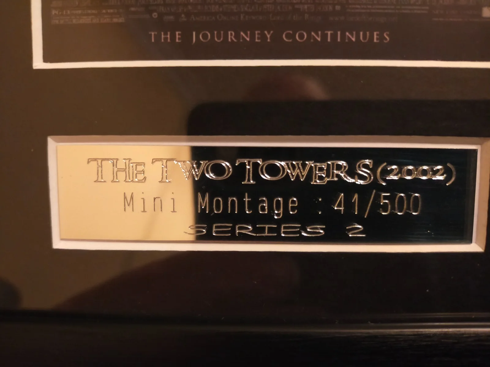 LORD OF THE RINGS TWO TOWERS 2002 MINI MONTAGE 35MM FILM CELLS S2 LTD ED COA, изображение 2