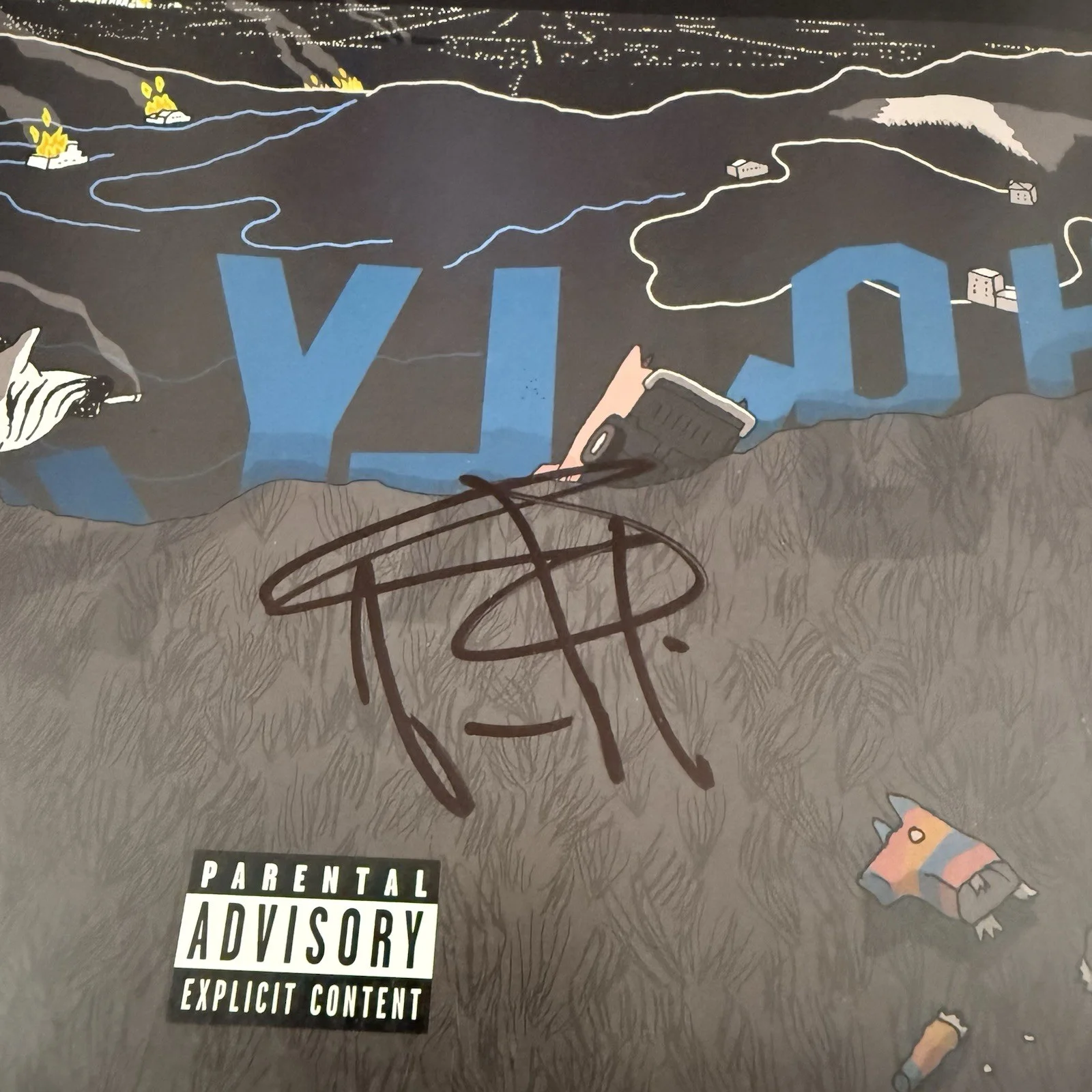 FREDDIE GIBBS SIGNED BANDANA RECORD AUTOGRAPHED RAPPER JSA COA, image 2