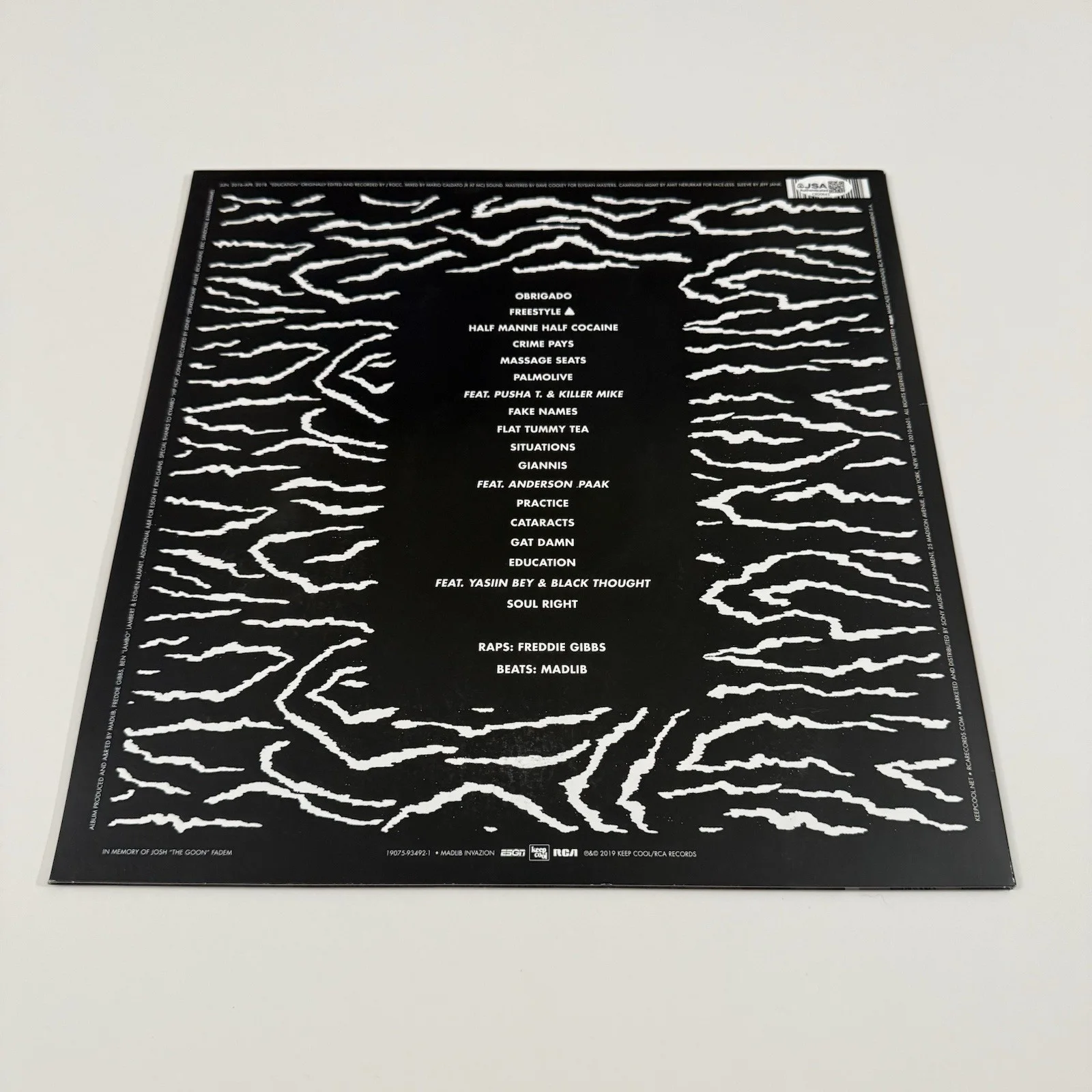 FREDDIE GIBBS SIGNED BANDANA RECORD AUTOGRAPHED RAPPER JSA COA, image 3