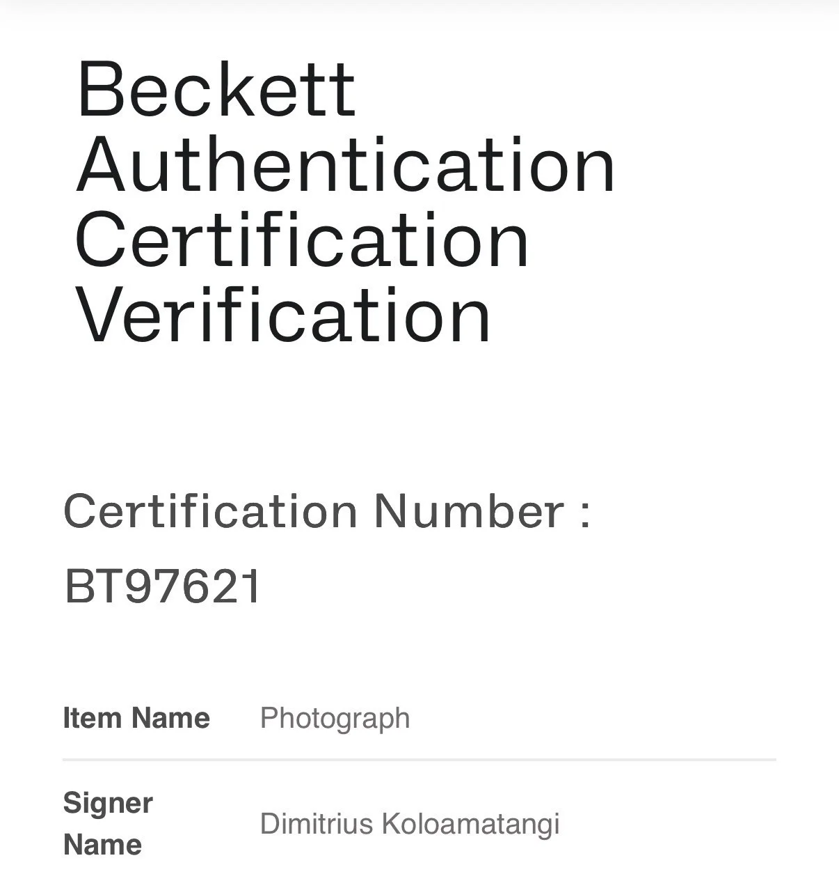 Dimitrius Koloamatangi — DIMITRIUS KOLOAMATANGI SIGNED 11x14 PREDATORS BADLANDS BECKETT (A) +EXACT PROOF, image 4