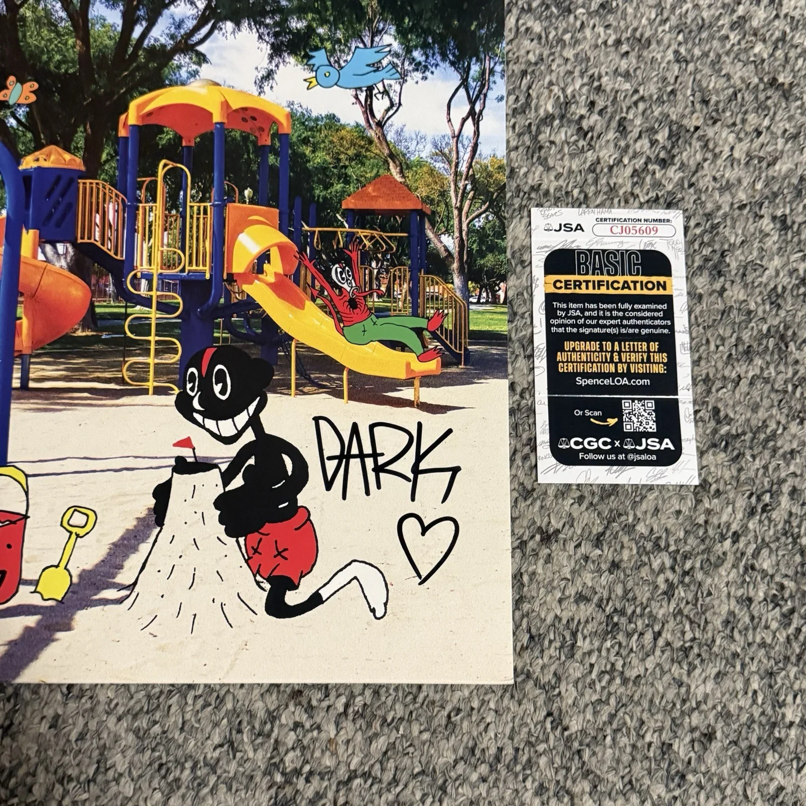 LIL DARKIE SIGNED SWAMP DRAINED VINYL RECORD THE SMALL DARK ONE JSA COA, изображение 2