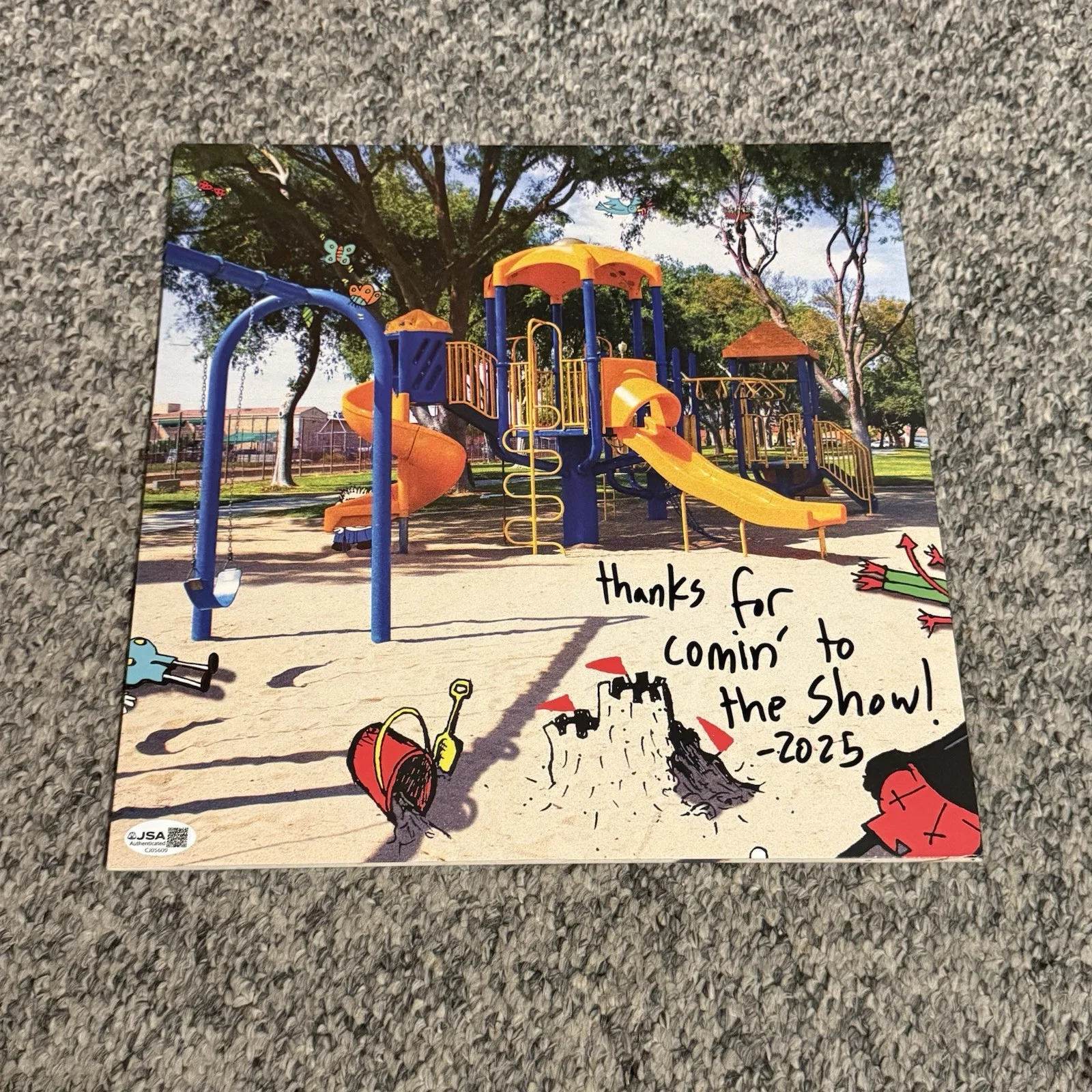 LIL DARKIE SIGNED SWAMP DRAINED VINYL RECORD THE SMALL DARK ONE JSA COA, изображение 3