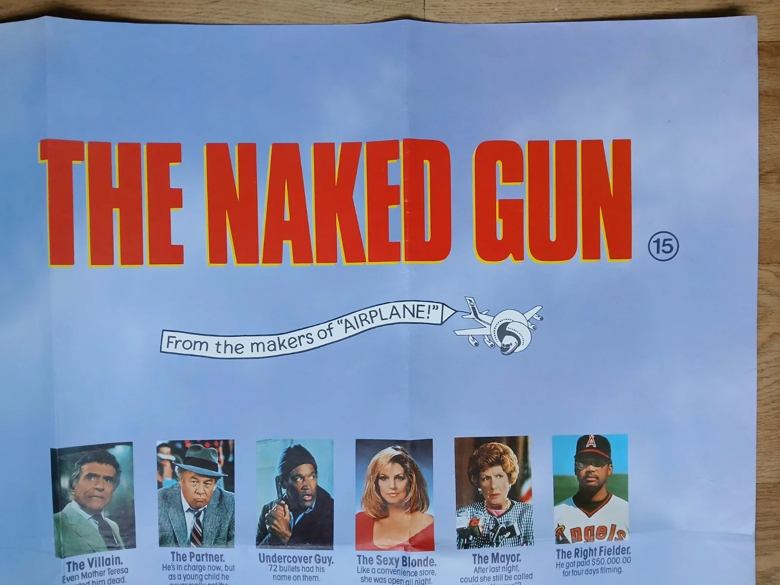 THE NAKED GUN (1988) original UK quad poster - classic Leslie Nielsen comedy, изображение 3