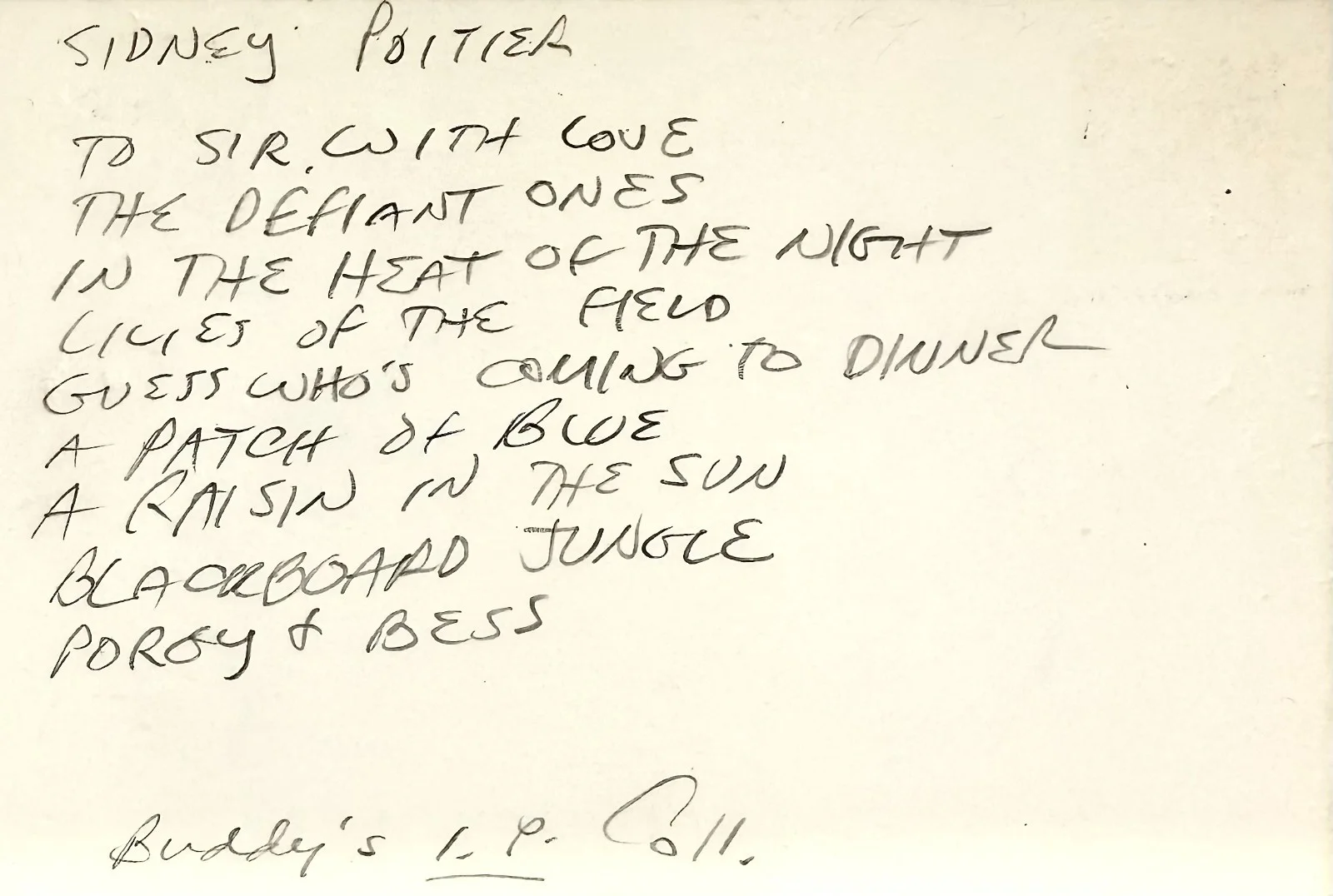 Sidney Poitier — SIDNEY POITIER Signed Autographed 4x6 INDEX CARD The Defiant Ones Porgy and Bess, изображение 3