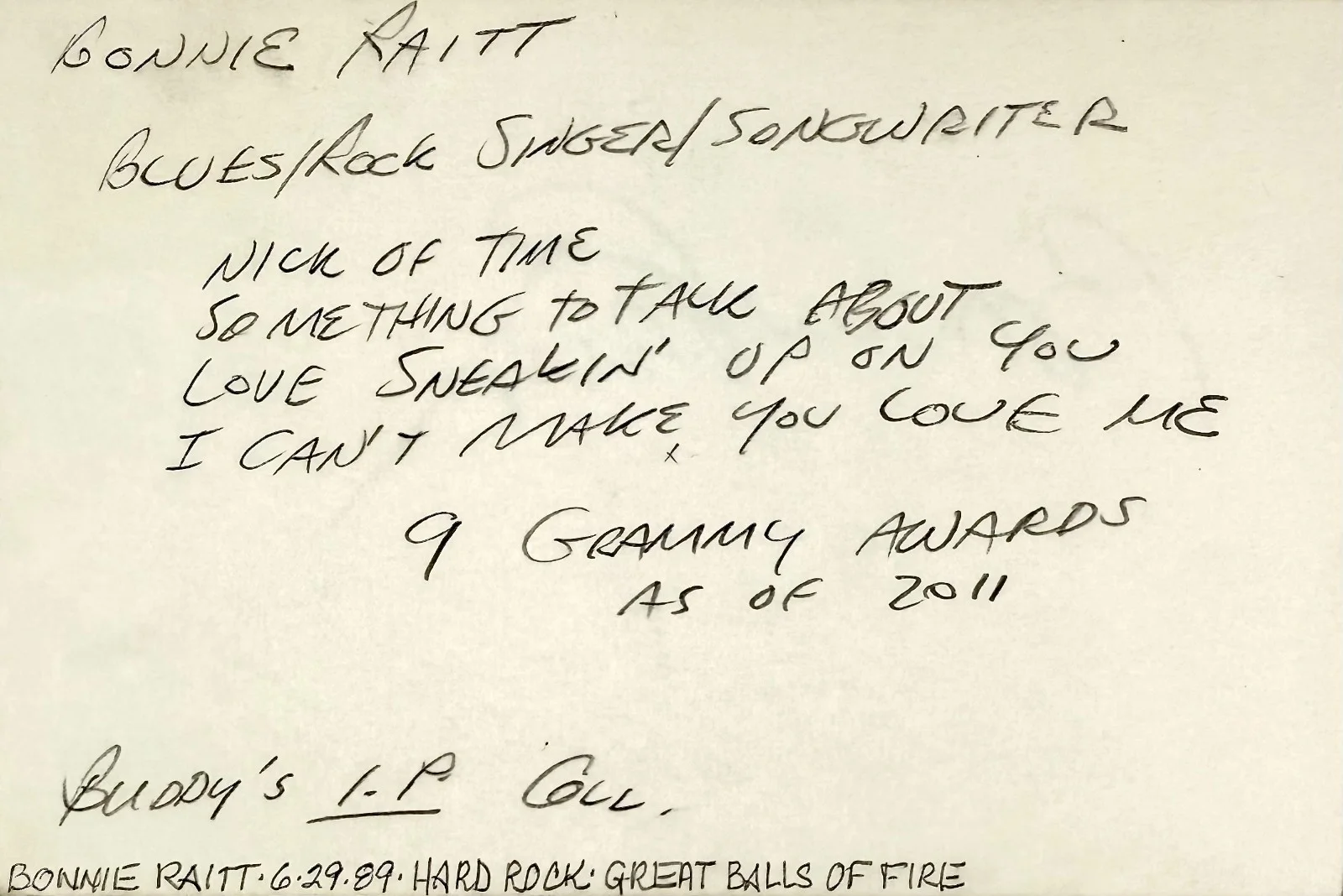 BONNIE RAITT Signed Autographed 4"x 6" INDEX CARD Something to Talk About SINGER, изображение 5