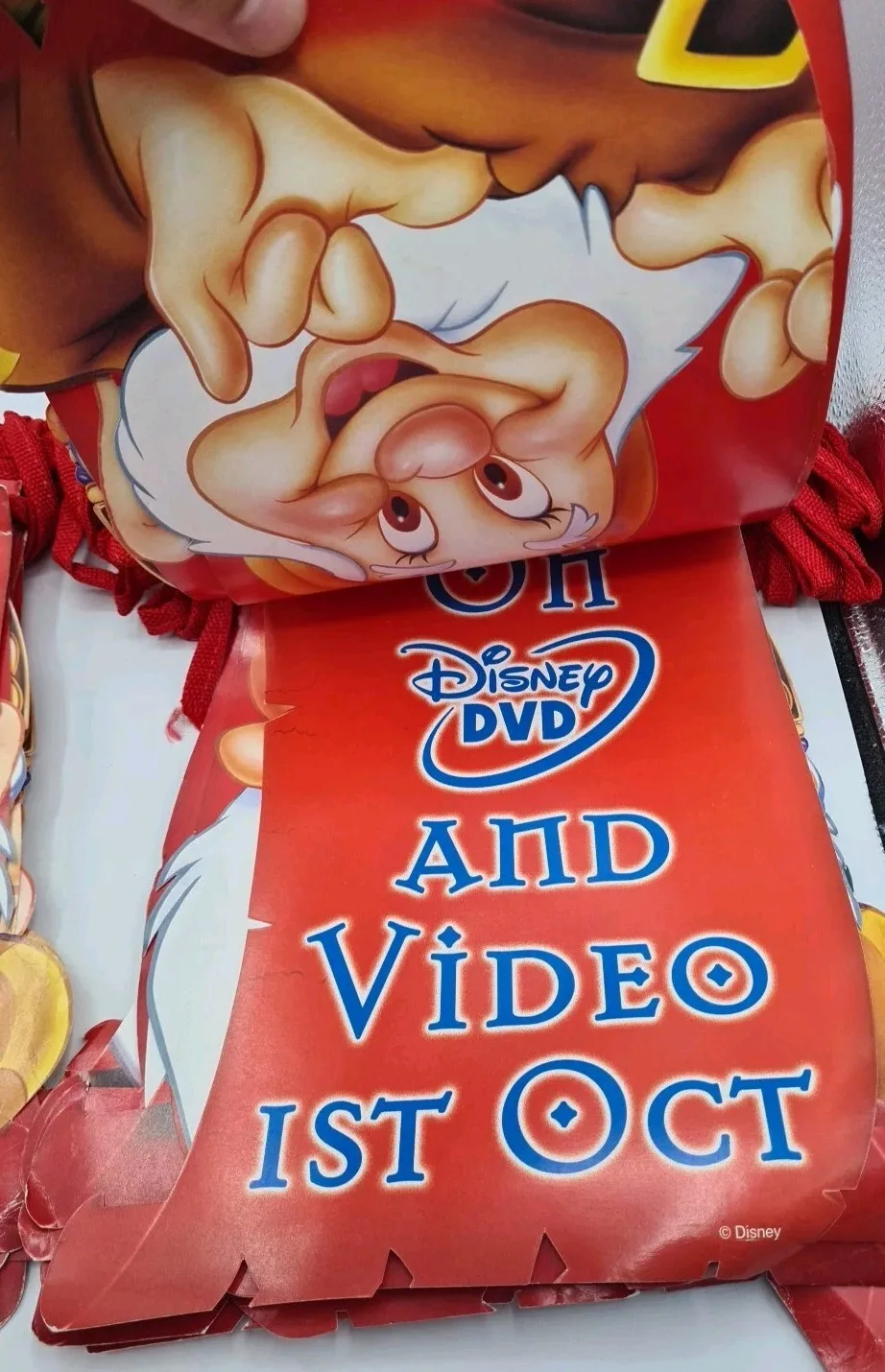 Disneys SNOW WHITE AND THE SEVEN DWARFS DVD Shop Advertising Banners Bunting A6, изображение 5
