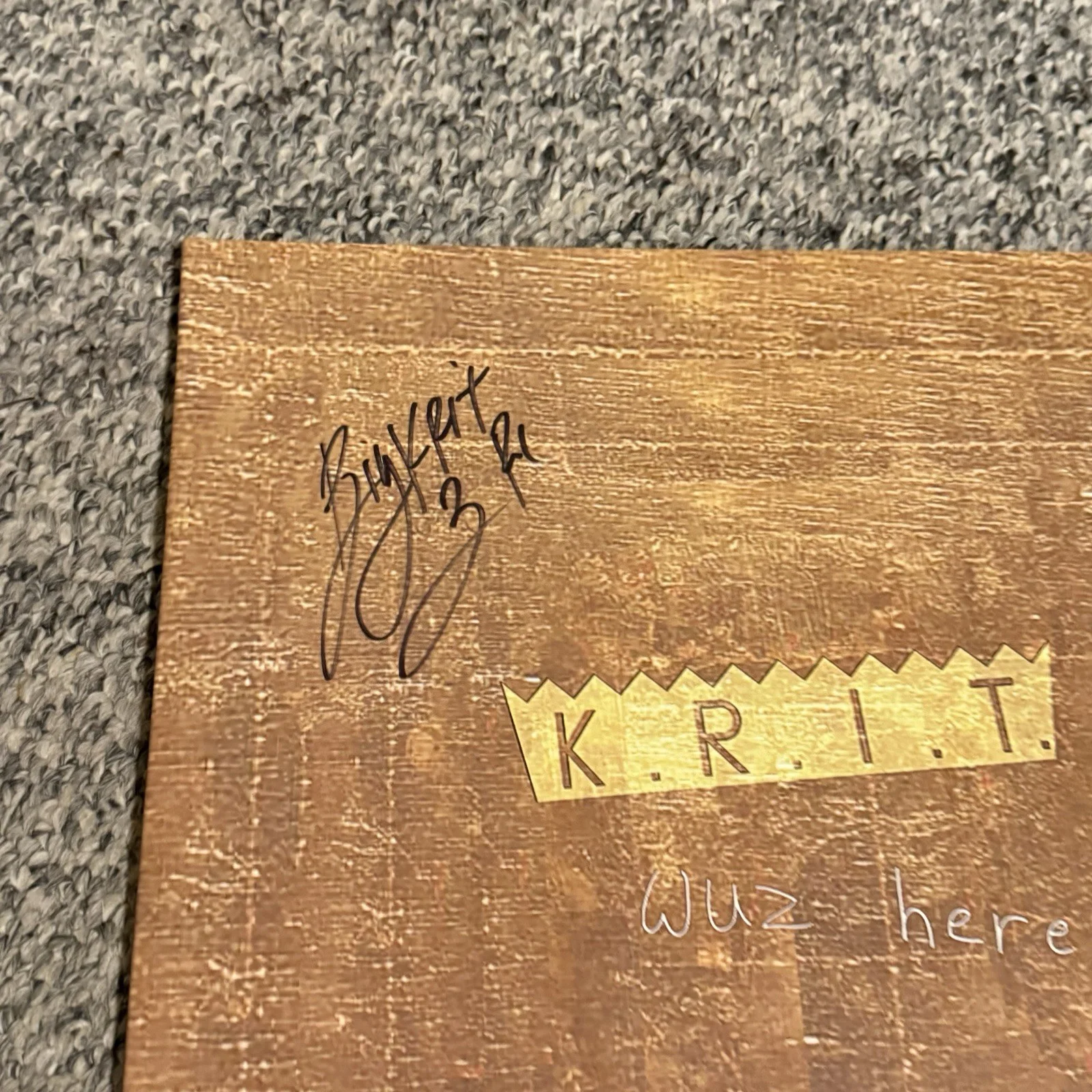 Big K.R.I.T Signed Record LP KRIT Wuz Here COA, image 2