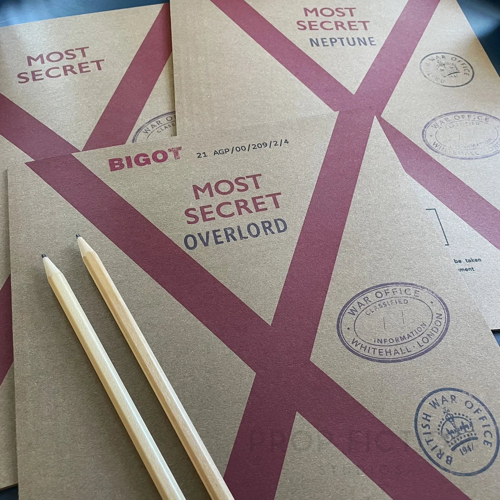 Prop Cosplay Top Secret Wartime Operation Files / 3 x WW2 Mission Folder Set, изображение 2