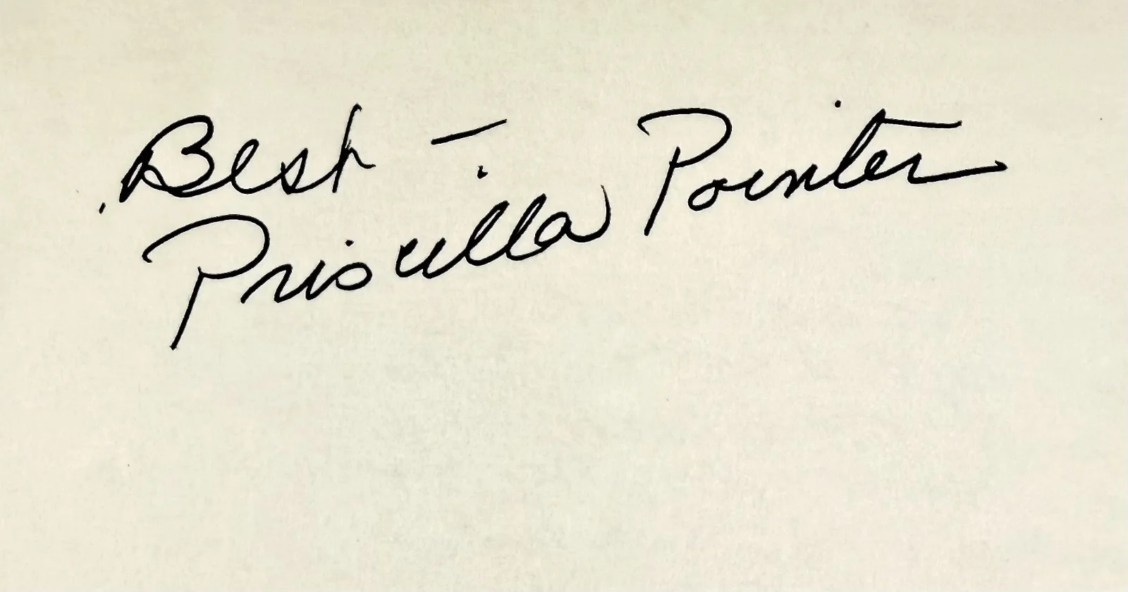 Priscilla Pointer — PRISCILLA POINTER Signed Autographed 4"x 6" INDEX CARD The Onion Field CARRIE, image 2